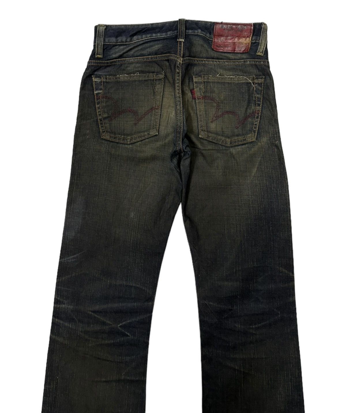 14th Addiction FLARED🔥EDWIN 503 MUD WASH BOOTCUT WAXED DENIM JEANS Size US 32 / EU 48 - 8 Thumbnail