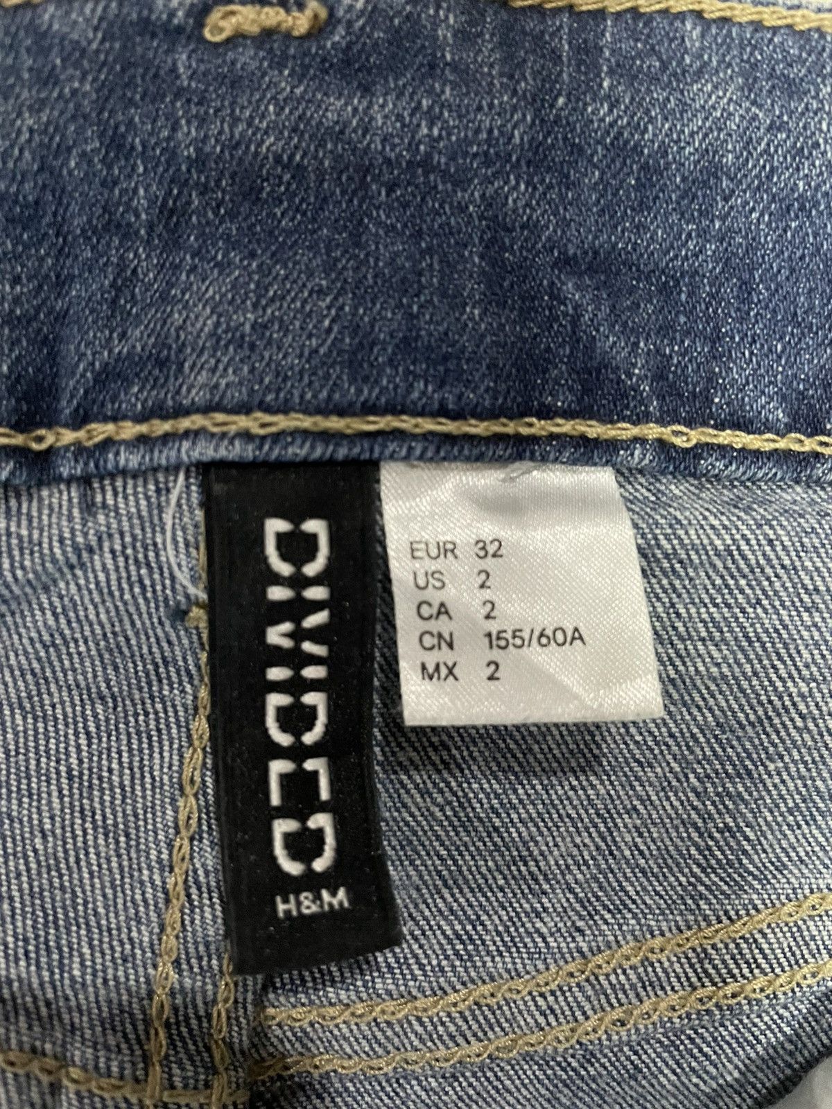 Divided Vintage Skinny Distress Faded Denim Jeans Size US 27 - 7 Thumbnail