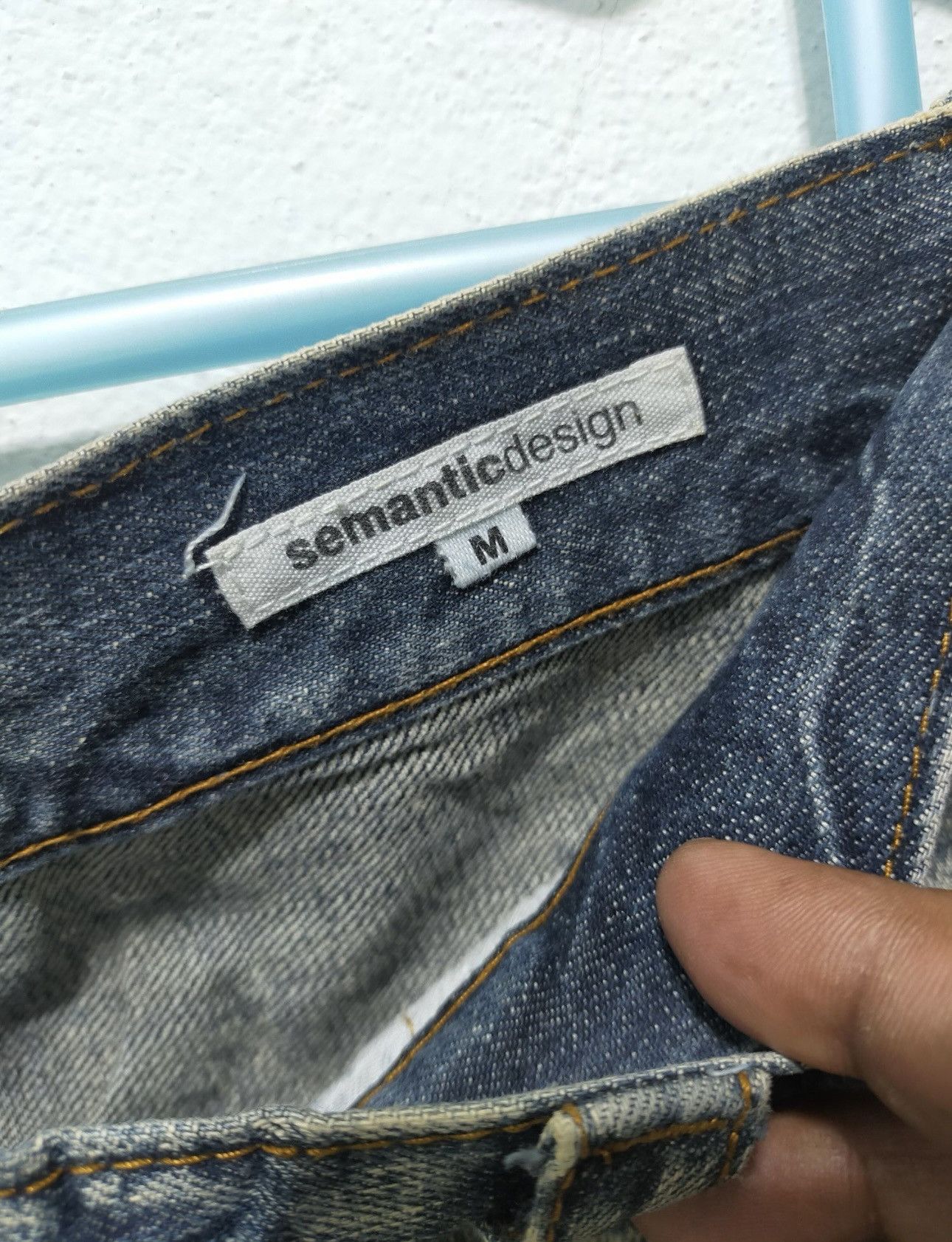 semanticdesign Semantic Design Flare Paneled Rider Distressed Archive Piece Size US 31 - 4 Thumbnail