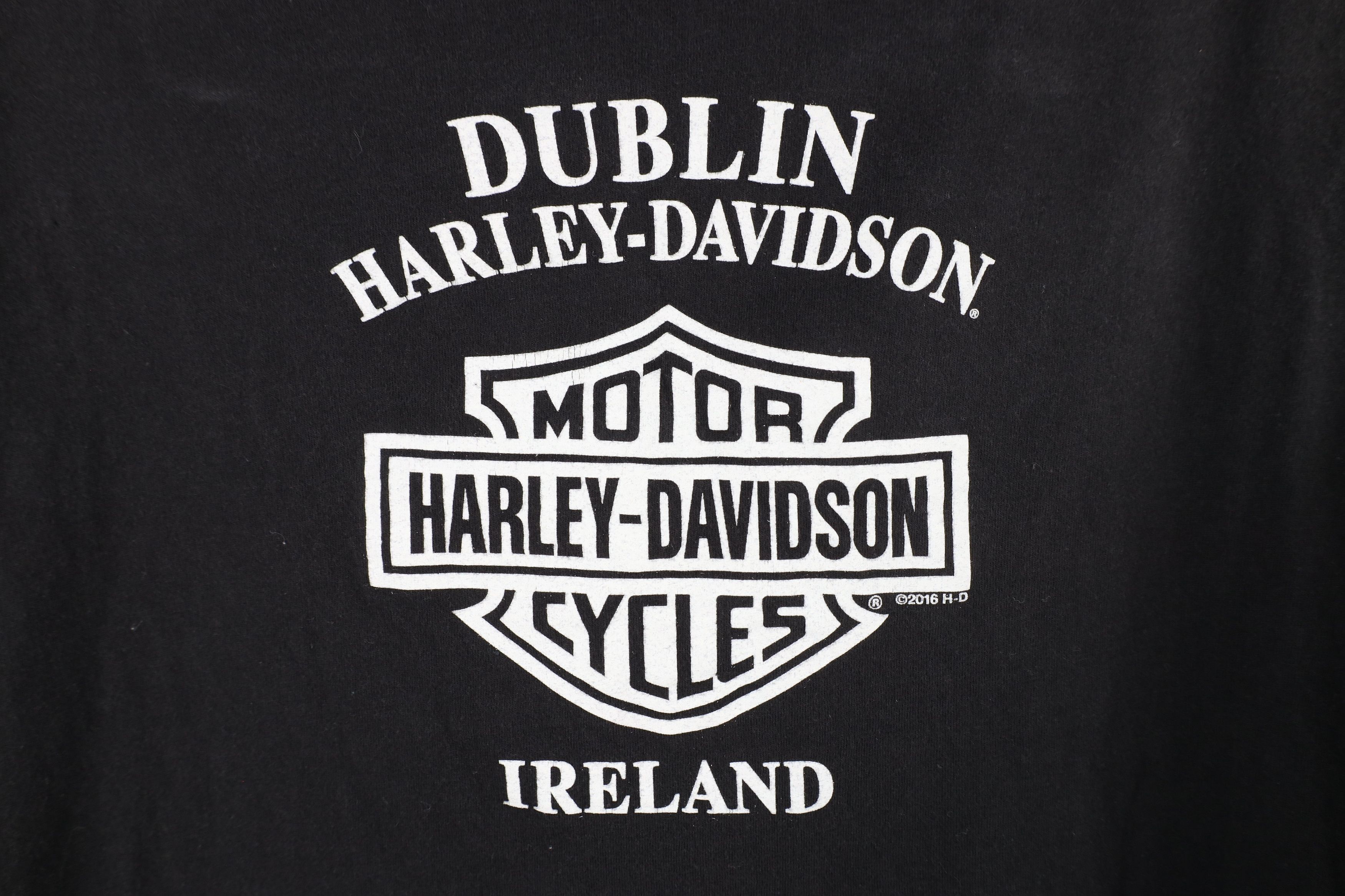 Harley Davidson × Vintage Vintage Y2K Harley Davidson Dublin Ireland T-Shirt Black Size XL / US 12-14 / IT 48-50 - 8 Thumbnail