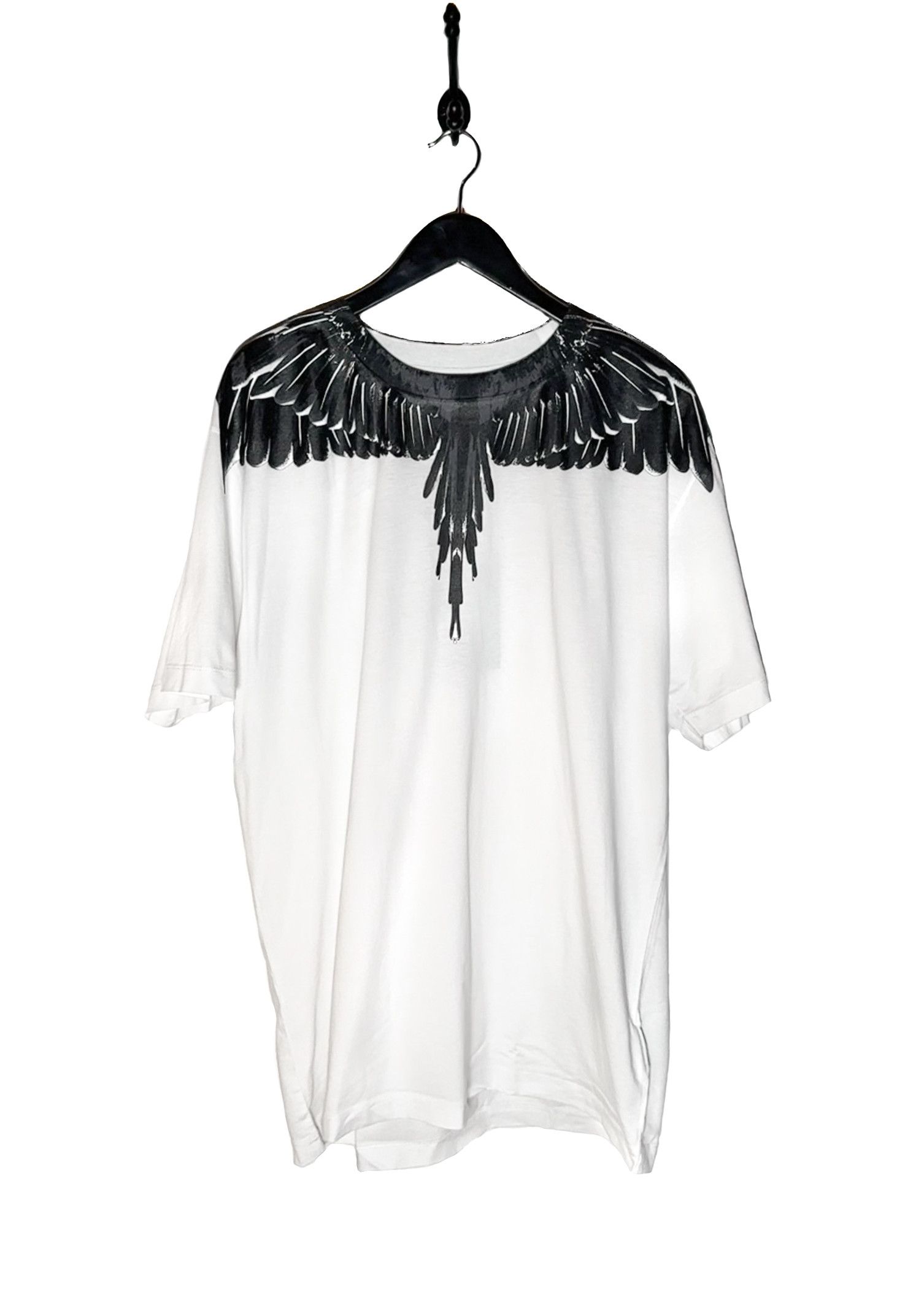 Marcelo Burlon Marcelo Burlon Black Wing Print White T-shirt Size US XXL / EU 58 / 5 - 1 Thumbnail
