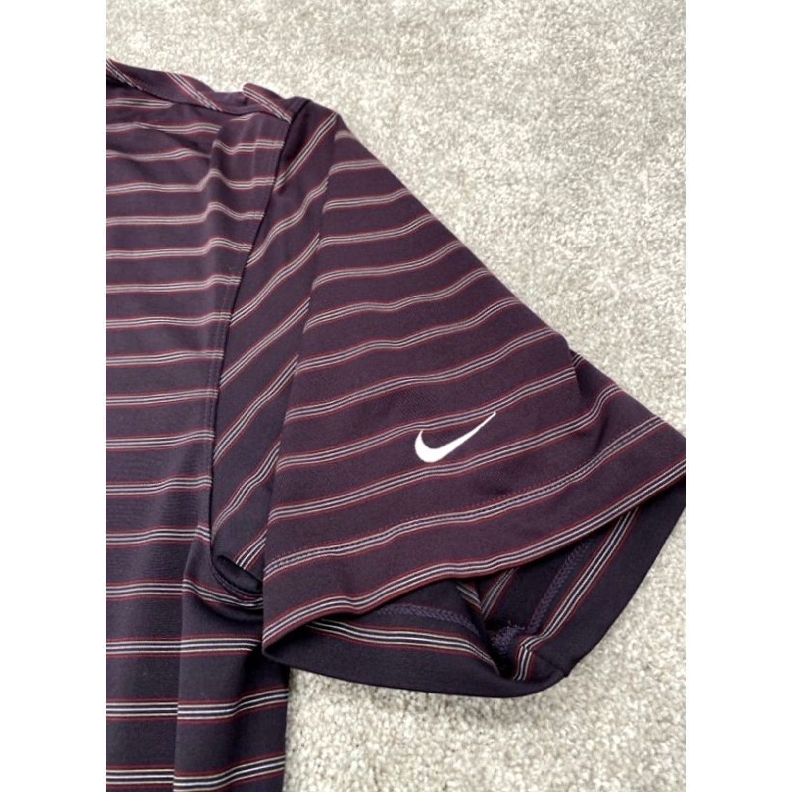 Nike Nike Dri FIT Golf Polo Shirt M Adult Multicolor Striped Short Sleeve Nike Logo 335839-511 Mens Polo Size US M / EU 48-50 / 2 - 3 Thumbnail