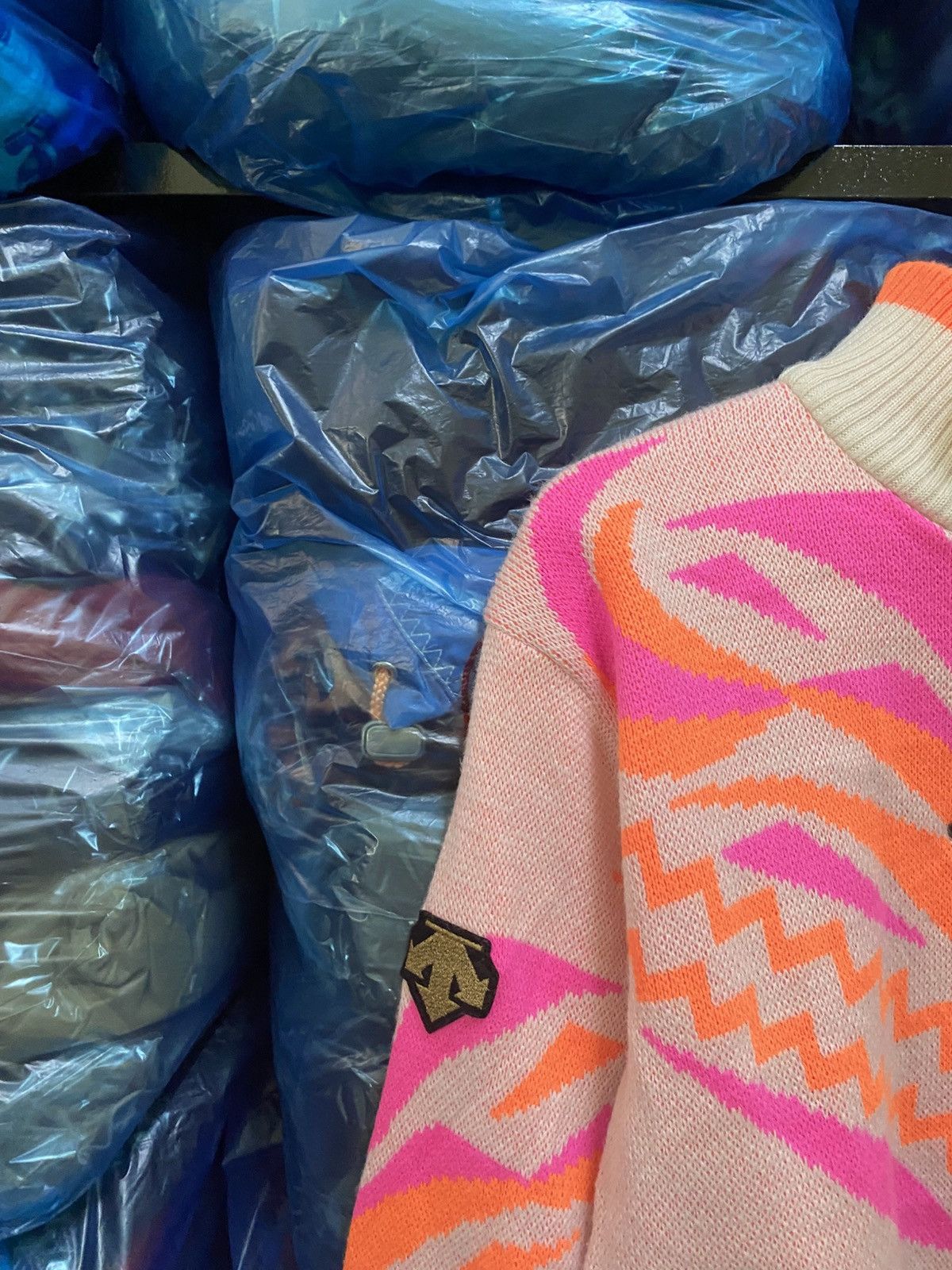 Descente Vintage DESCENTE Racing Knit Sweater 90s Retro Pink Neon Size US M / EU 48-50 / 2 - 7 Thumbnail