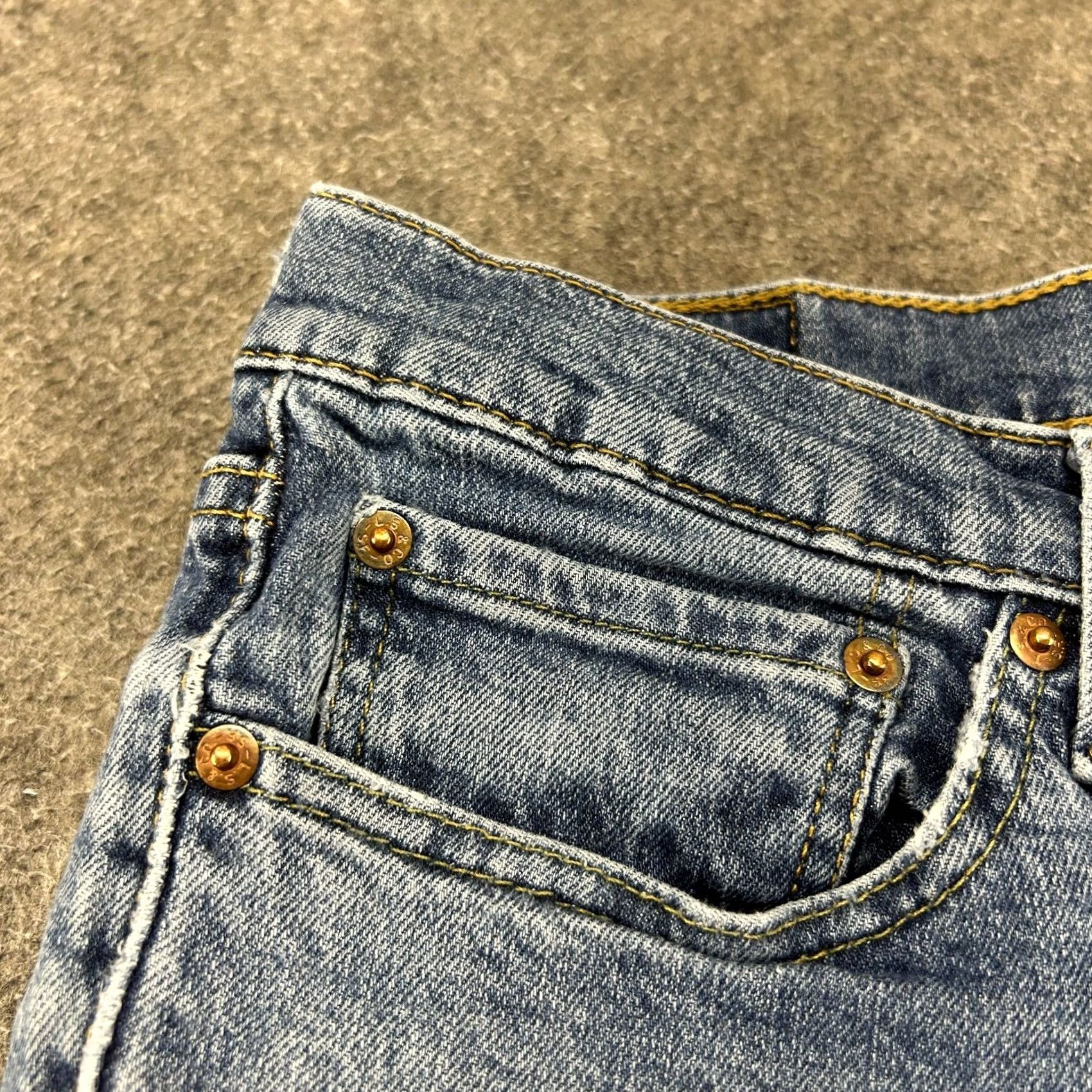 Levi's Levi's 511 Jeans Mens 32x30 Slim Fit Medium Wash Blue Stretch Denim Regular Size 32 Modern Distressed 5-Pocket Button Fly Zip Mens Size US 32 / EU 48 - 7 Thumbnail