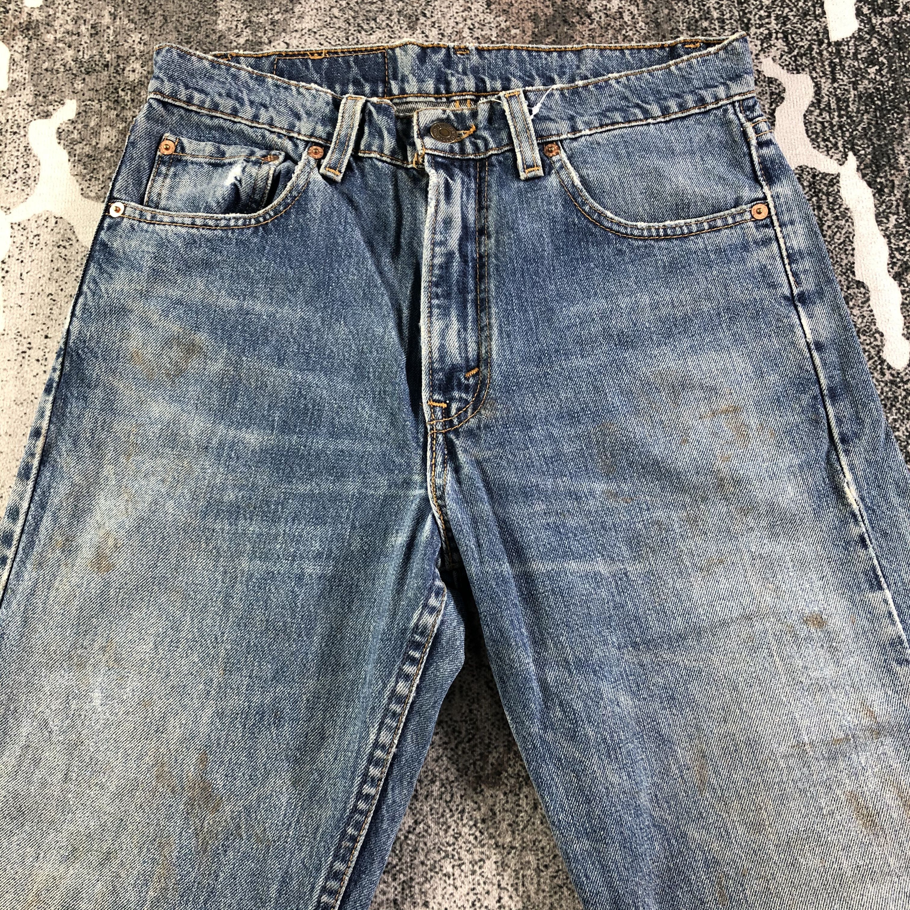 Levi's Vintage 90s Levis 519 Jeans Dirty Wash Denim KJ2451 Size US 29 - 3 Thumbnail