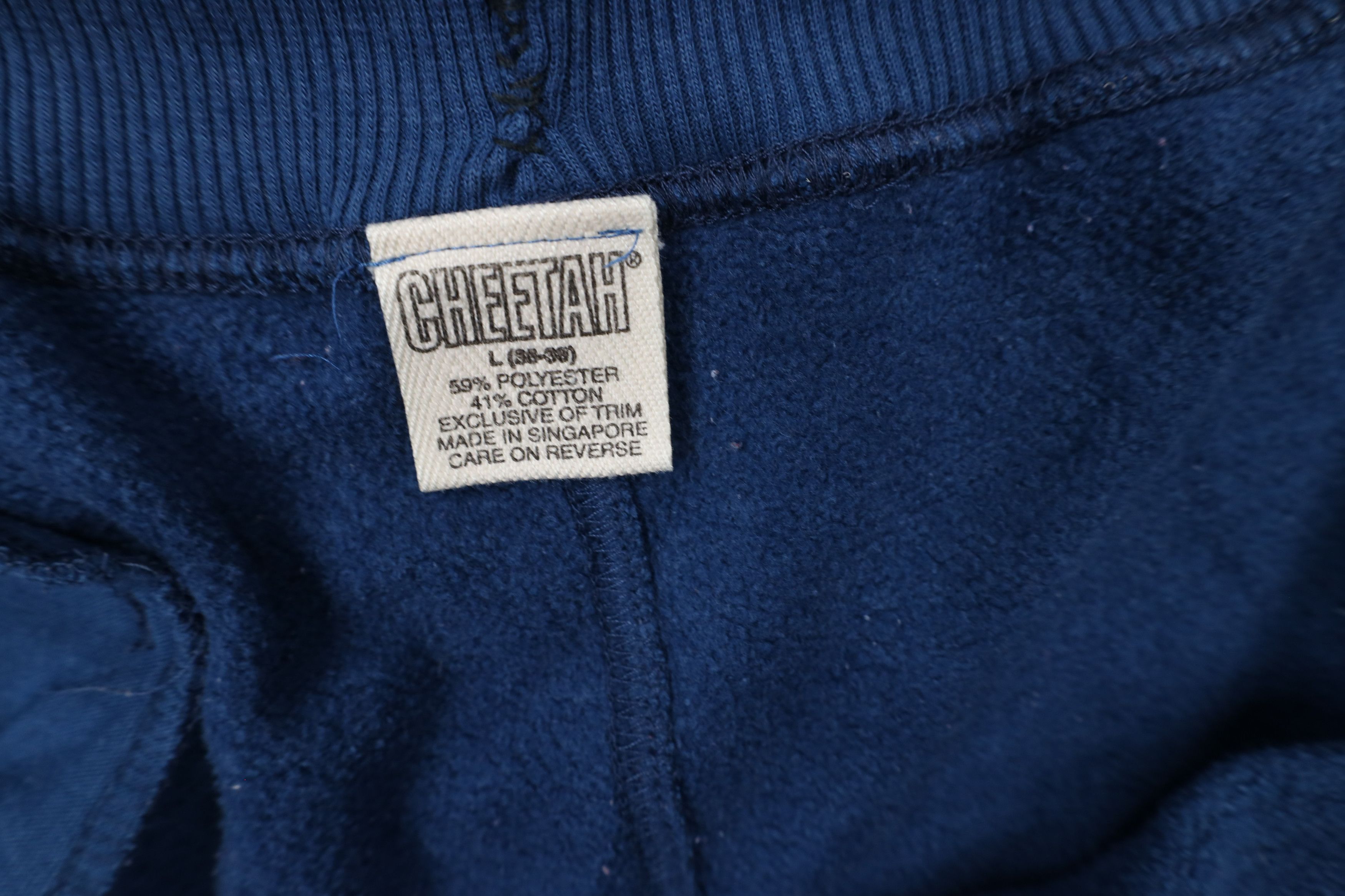 Vintage Vintage 90s Streetwear Blank Cuffed Sweatpants Joggers Blue Size US 36 / EU 52 - 7 Thumbnail