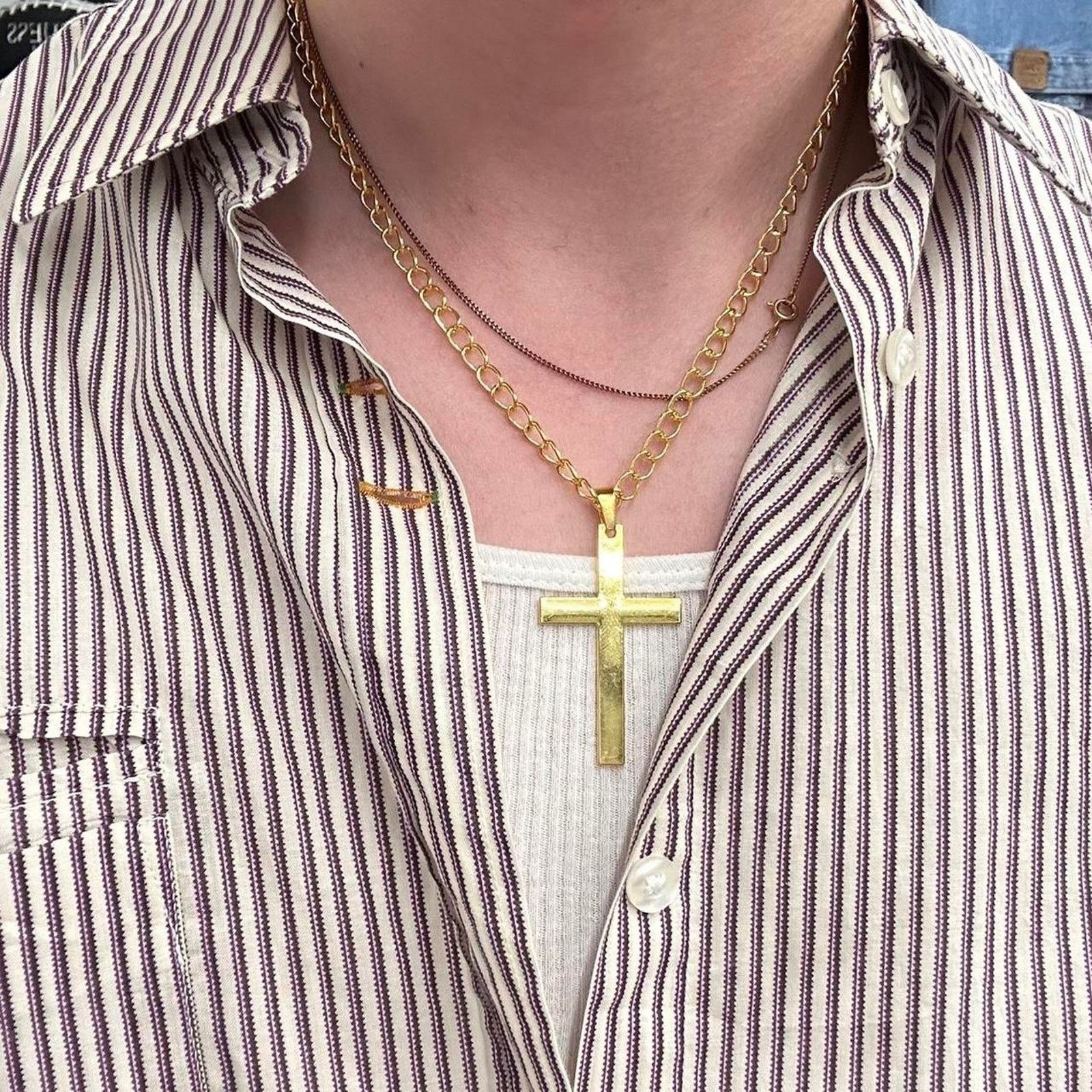 Other Gold ny cross jesus MENS Size ONE SIZE - 3 Thumbnail