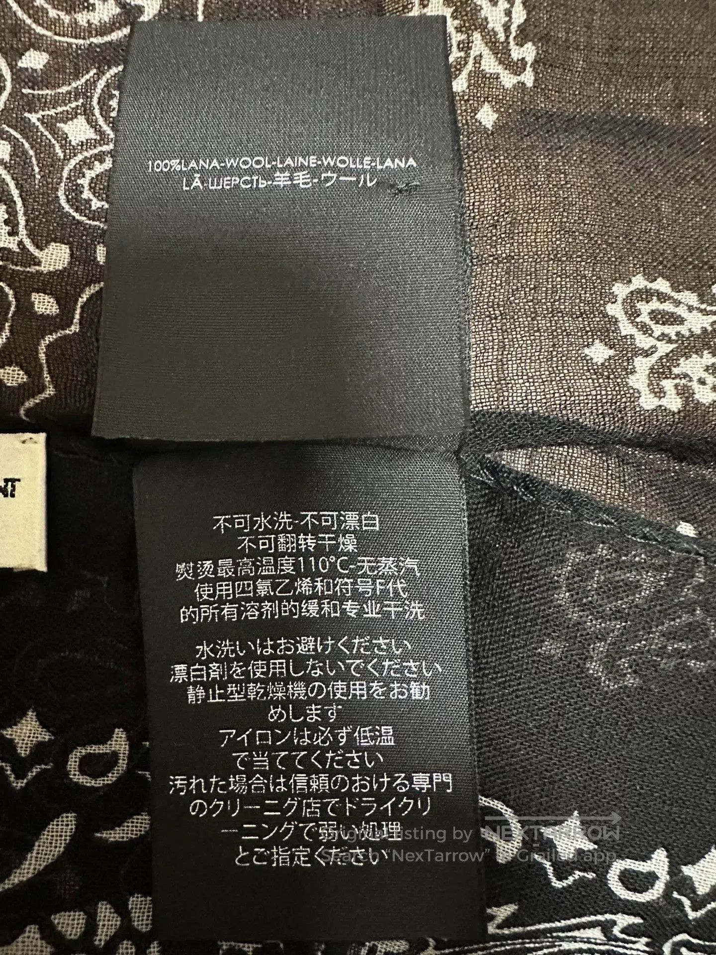 Saint Laurent Paris Saint Laurent Wool Square Scarf. Size ONE SIZE - 3 Thumbnail