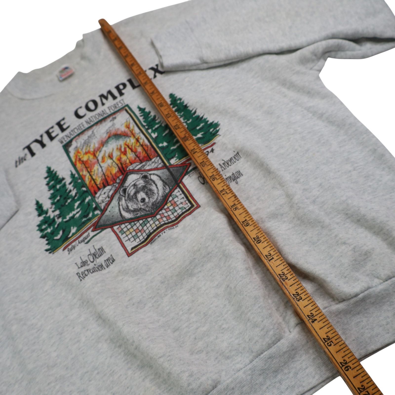 Vintage VTG Wenatchee National Forest Tyee Complex Fire Sweatshirt Size US XL / EU 56 / 4 - 8 Thumbnail