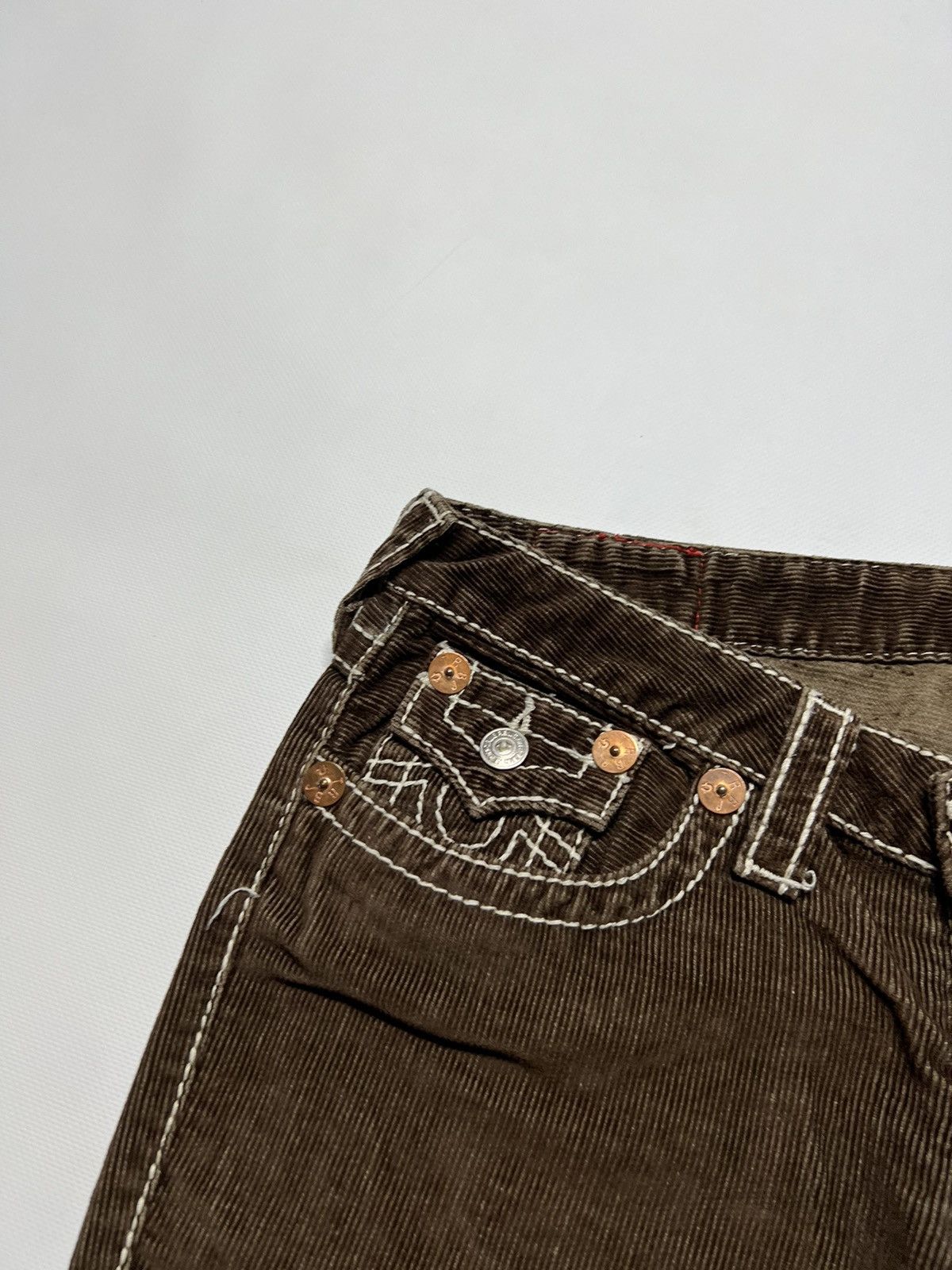 True Religion Vintage Y2k True Religion Brown🤎 Velvet Denim Jeans Rare 90s Size 30" / US 8 / IT 44 - 12 Thumbnail
