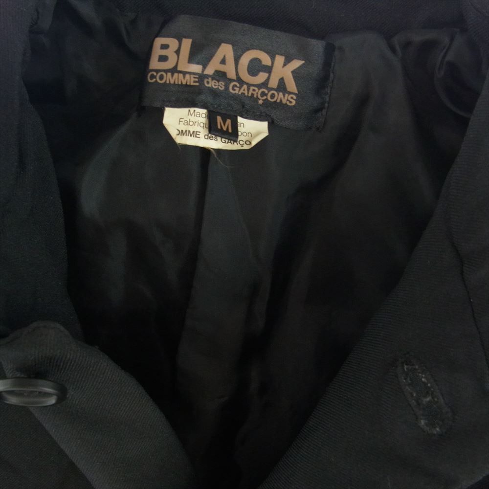 Comme des Garcons Black Jacket Poly Shrink Round Collar Plain Button Up Black Size US M / EU 48-50 / 2 - 6 Thumbnail