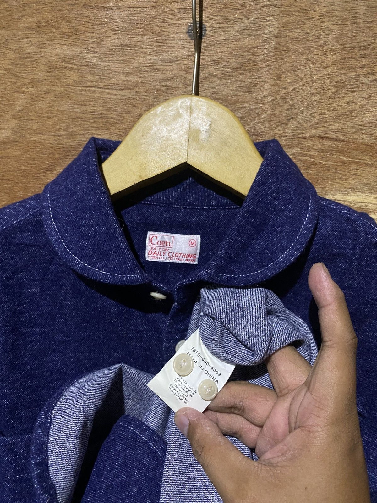 Japanese Brand Coen japan city collar denim shirt Size US S / EU 44-46 / 1 - 5 Thumbnail