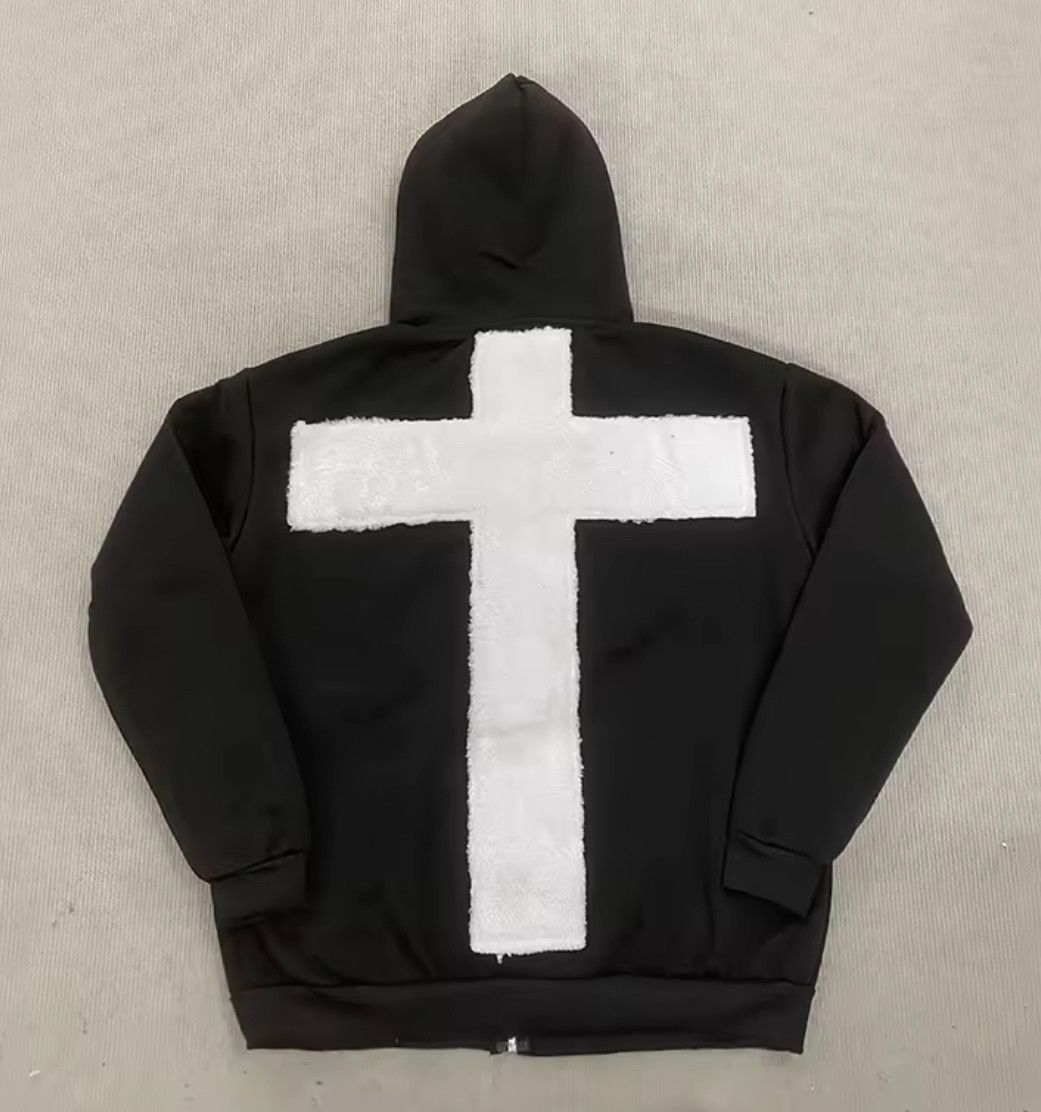 Other Fashion Punk Goth Grunge Embroidered Cross Hoodies Size US L / EU 52-54 / 3 - 1 Thumbnail