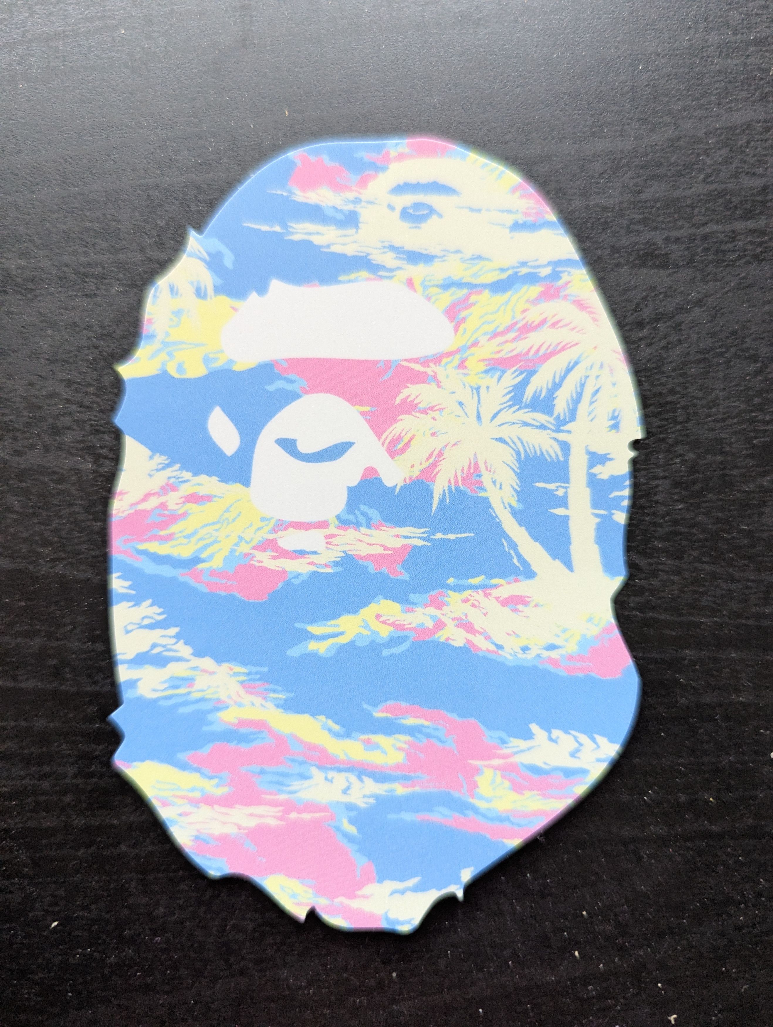 Bape Bape Ape Head 2025 Tropical Camo Sticker Size ONE SIZE - 1 Preview