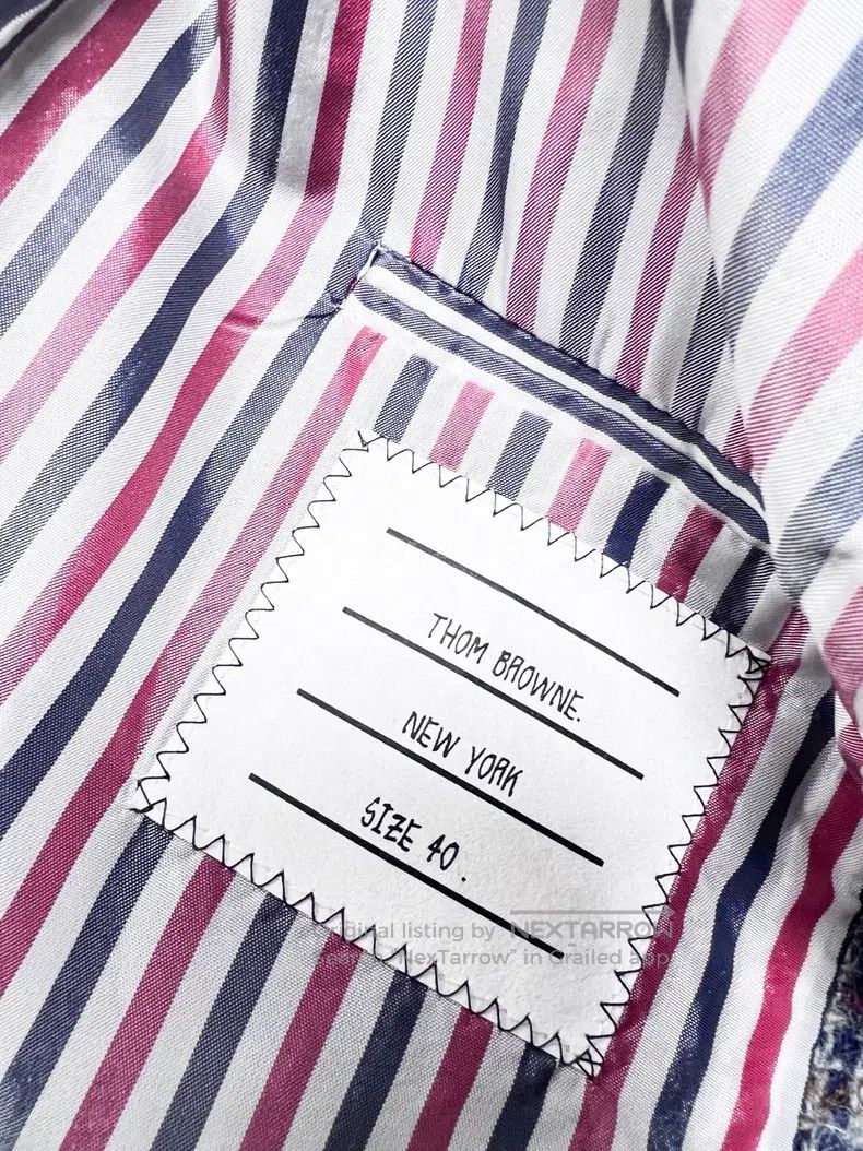 Thom Browne Thom Browne Autumn and Winter Thin Plaid Long Coat with Wh Size S / US 4 / IT 40 - 6 Thumbnail