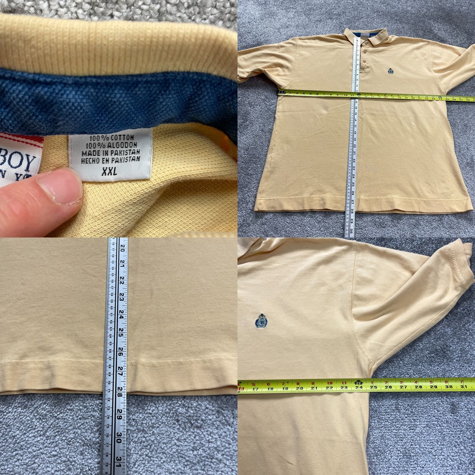 Bugle Boy Bugle Boy Polo Shirt Mens XXL Yellow Cotton Short Sleeve Collared Casual Shirt Size US XXL / EU 58 / 5 - 8 Thumbnail