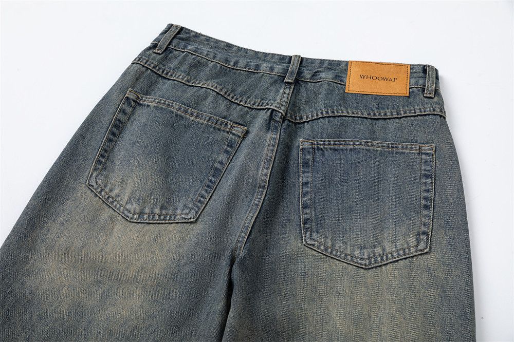 Japanese Brand × Jean Retro washed trendy distressed loose versatile jeans Size US 34 / EU 50 - 5 Thumbnail