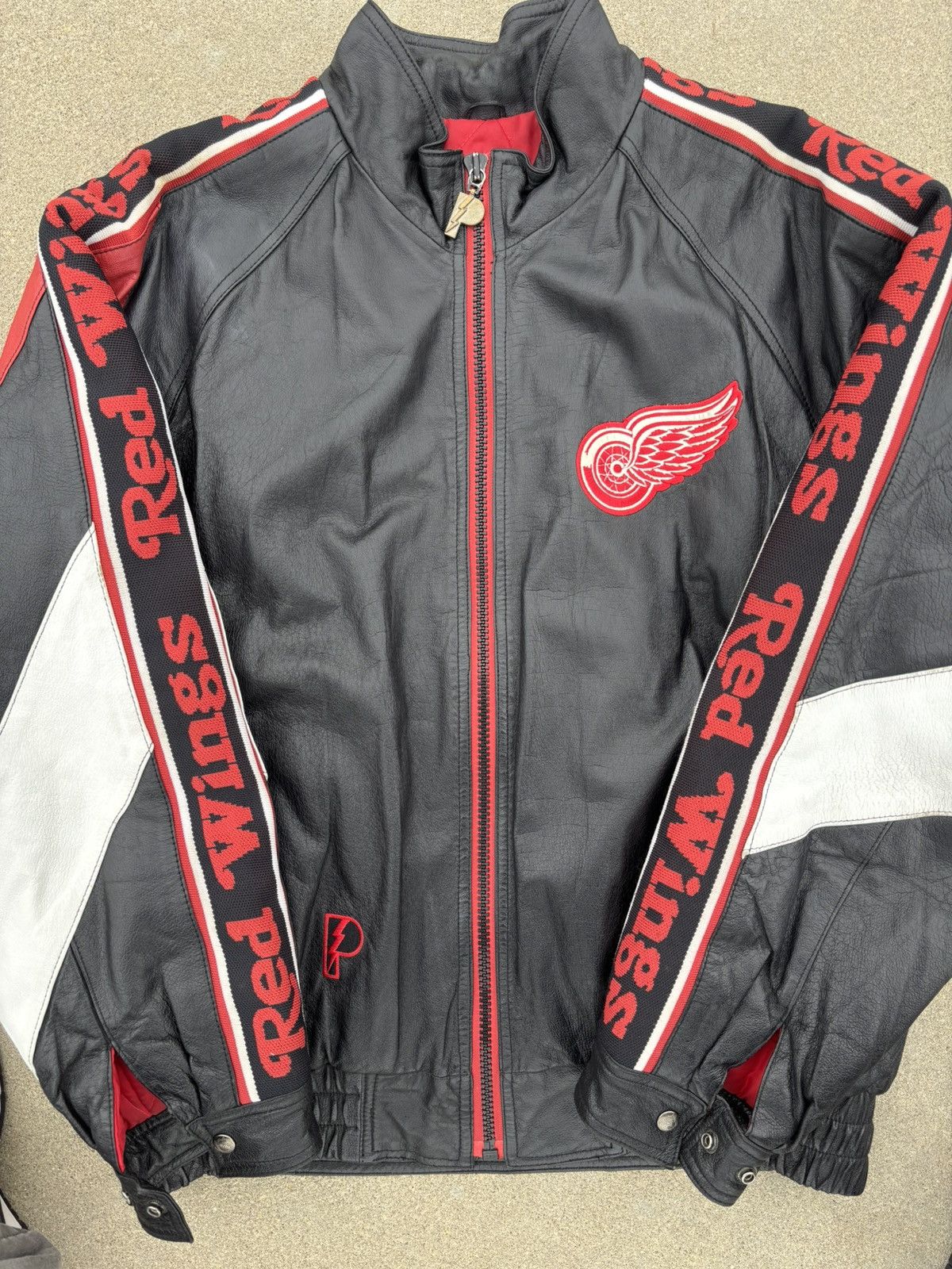 Pro Player Vintage 90s Detroit Red Wings Leather Jacket Size US L / EU 52-54 / 3 - 2 Thumbnail