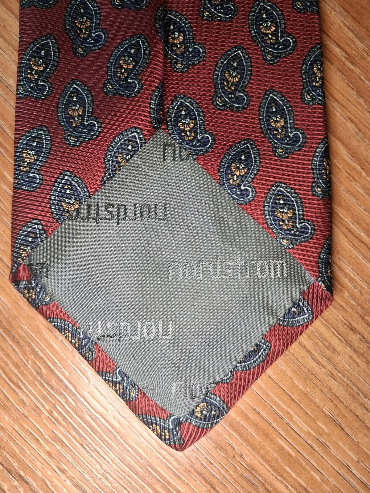 Robert Talbott Robert Talbott Silk Tie Burgundy Paisley Handmade USA Wide Size ONE SIZE - 5 Thumbnail