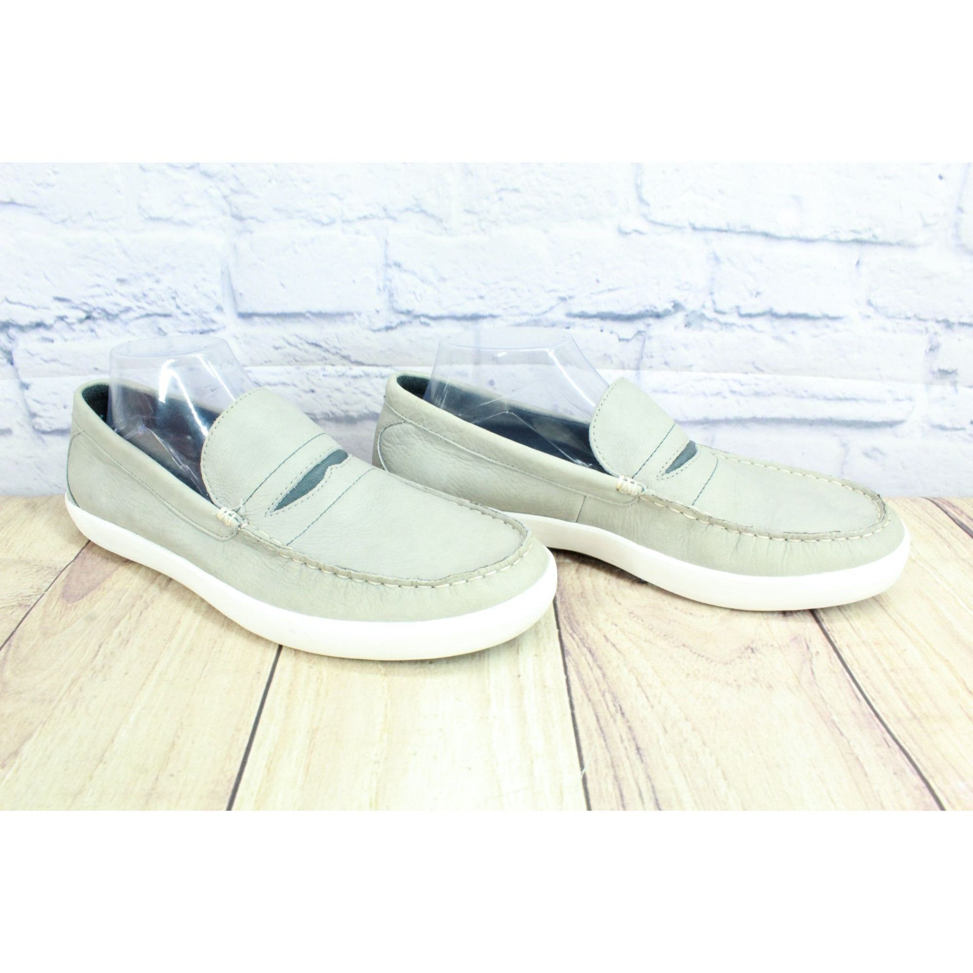 L.L. Bean LL Bean Mountainville Men's Gray Leather Slip-On Penny Loafe Size US 11 / EU 44 - 3 Thumbnail