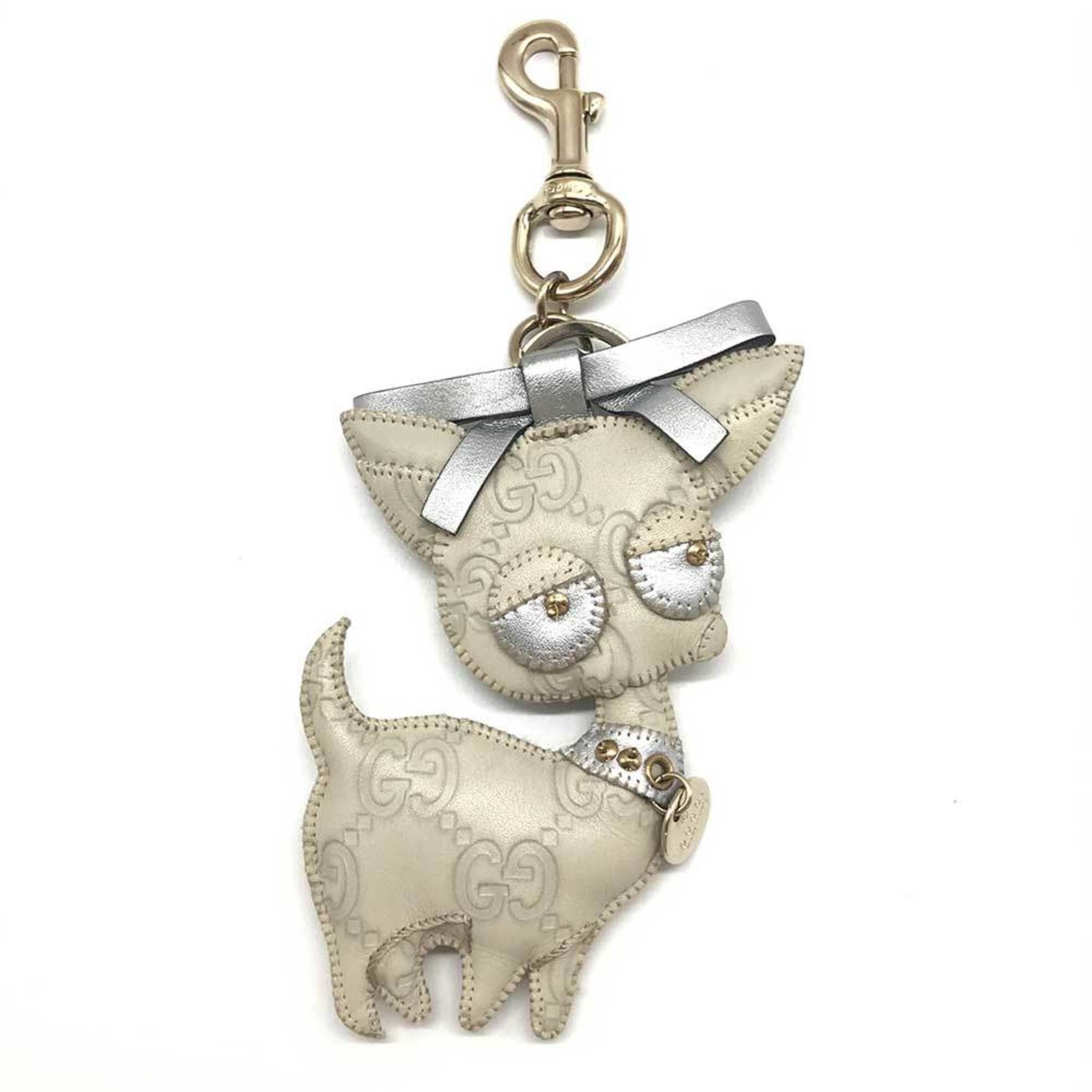 image of Gucci Keychain Guccissima Guccioli Series Chihuahua Gucci in Beige, Women's