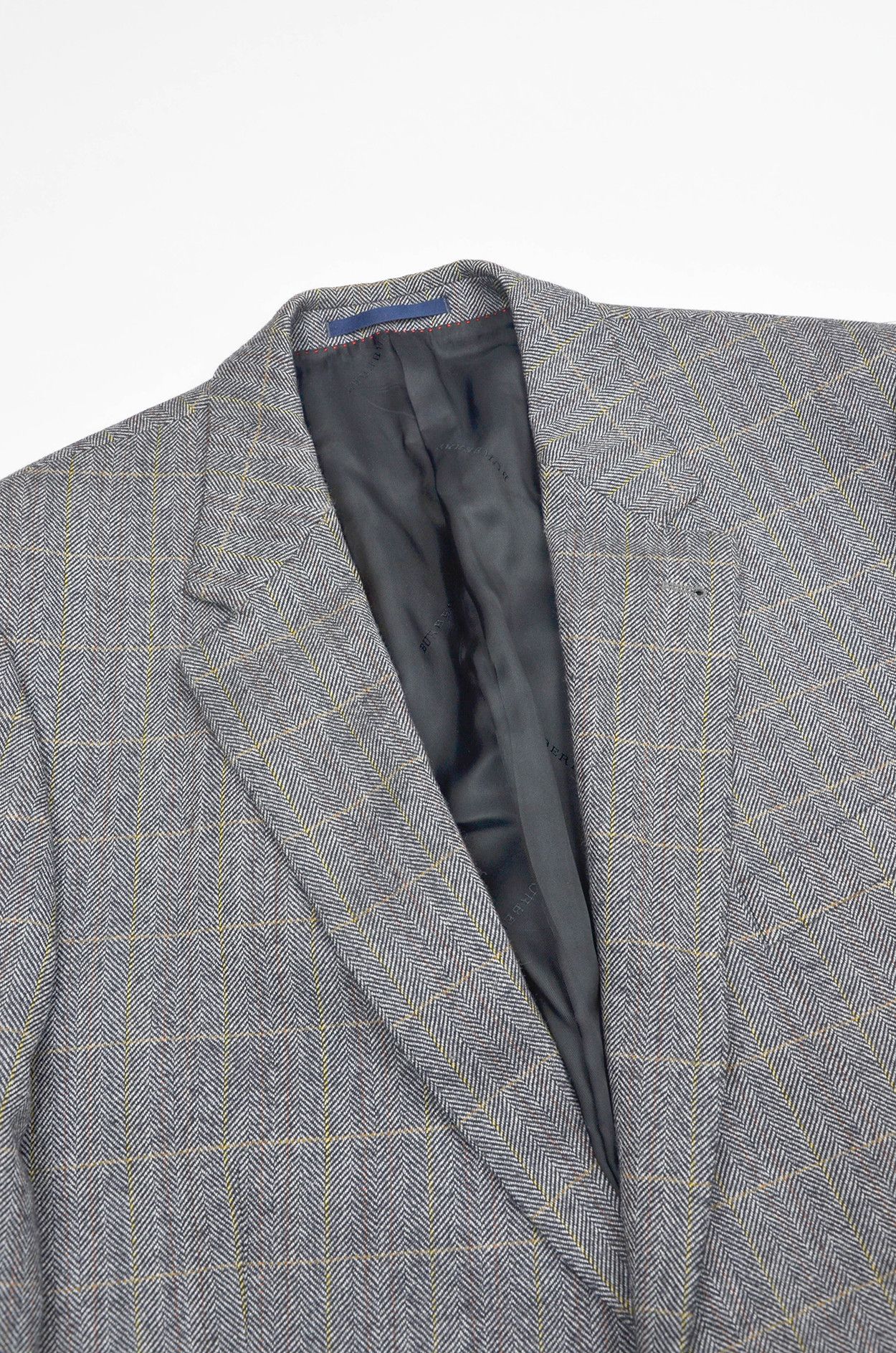 Burberry Burberry London Wool Herringbone Blazer Grey - Size 54 Size 44R - 7 Thumbnail
