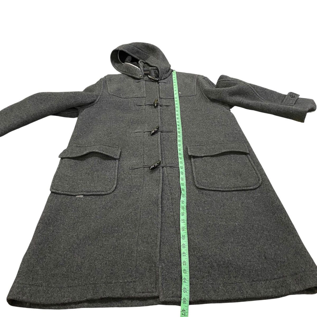 Japanese Brand Vintage Papas Duffle Coat Wool Hoodie Toggle Button Jacket Size US L / EU 52-54 / 3 - 16 Thumbnail