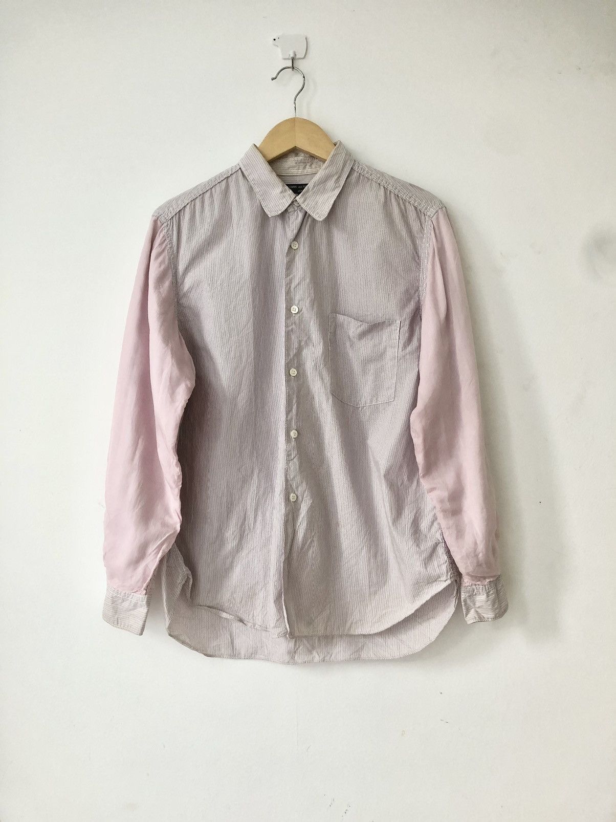 Comme des Garcons Homme Pink stripes shirt Size US L / EU 52-54 / 3 - 1 Thumbnail