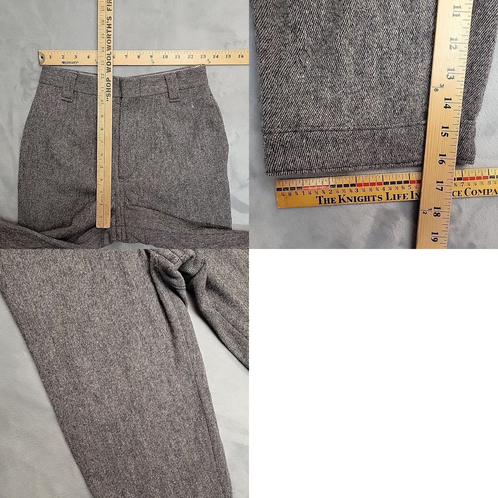 Vintage VTG L.L. Bean Knickers Pants Women 4 Gray Wool Crop Outdoor Riding SKi USA Size 27" / US 4 / IT 40 - 8 Thumbnail