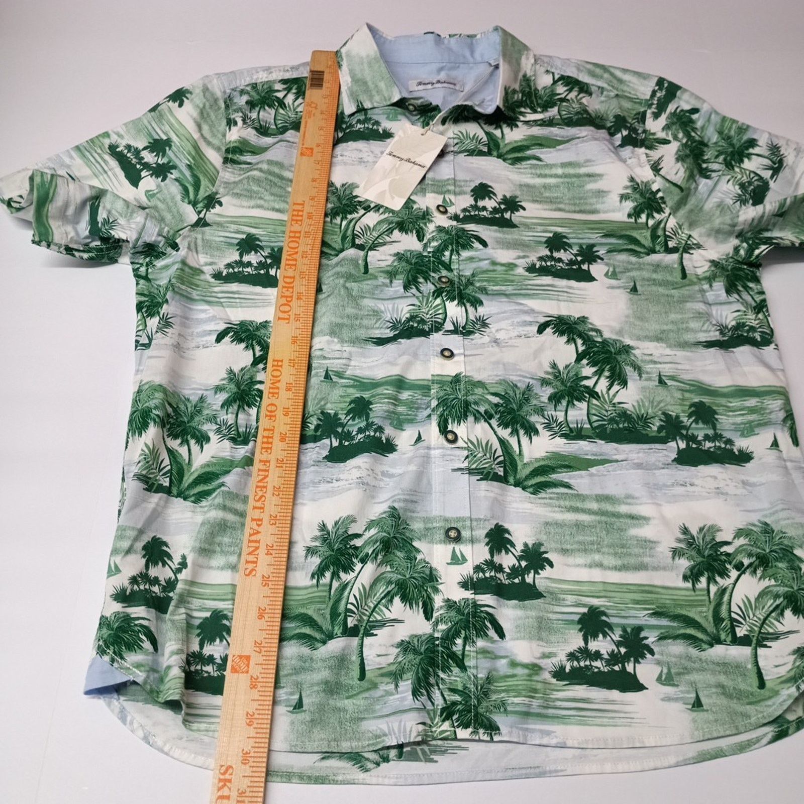 Tommy Bahama Tommy Bahama Shirt Men's Size L Green White Floral Print Size US L / EU 52-54 / 3 - 5 Thumbnail