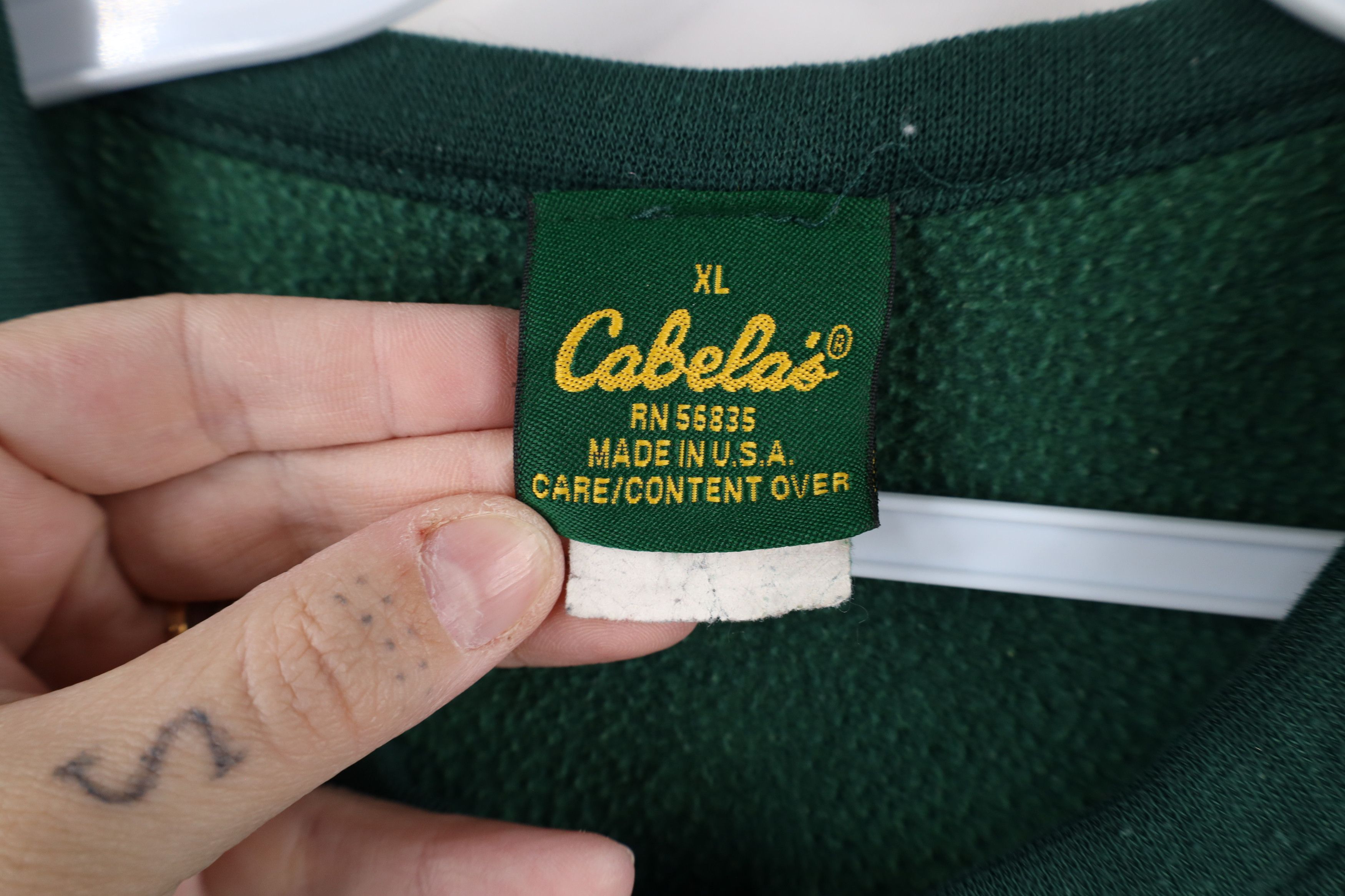 Cabelas × Vintage Vintage 90s Cabelas Baselayer Long Sleeve T-Shirt Green USA Size US XL / EU 56 / 4 - 7 Thumbnail