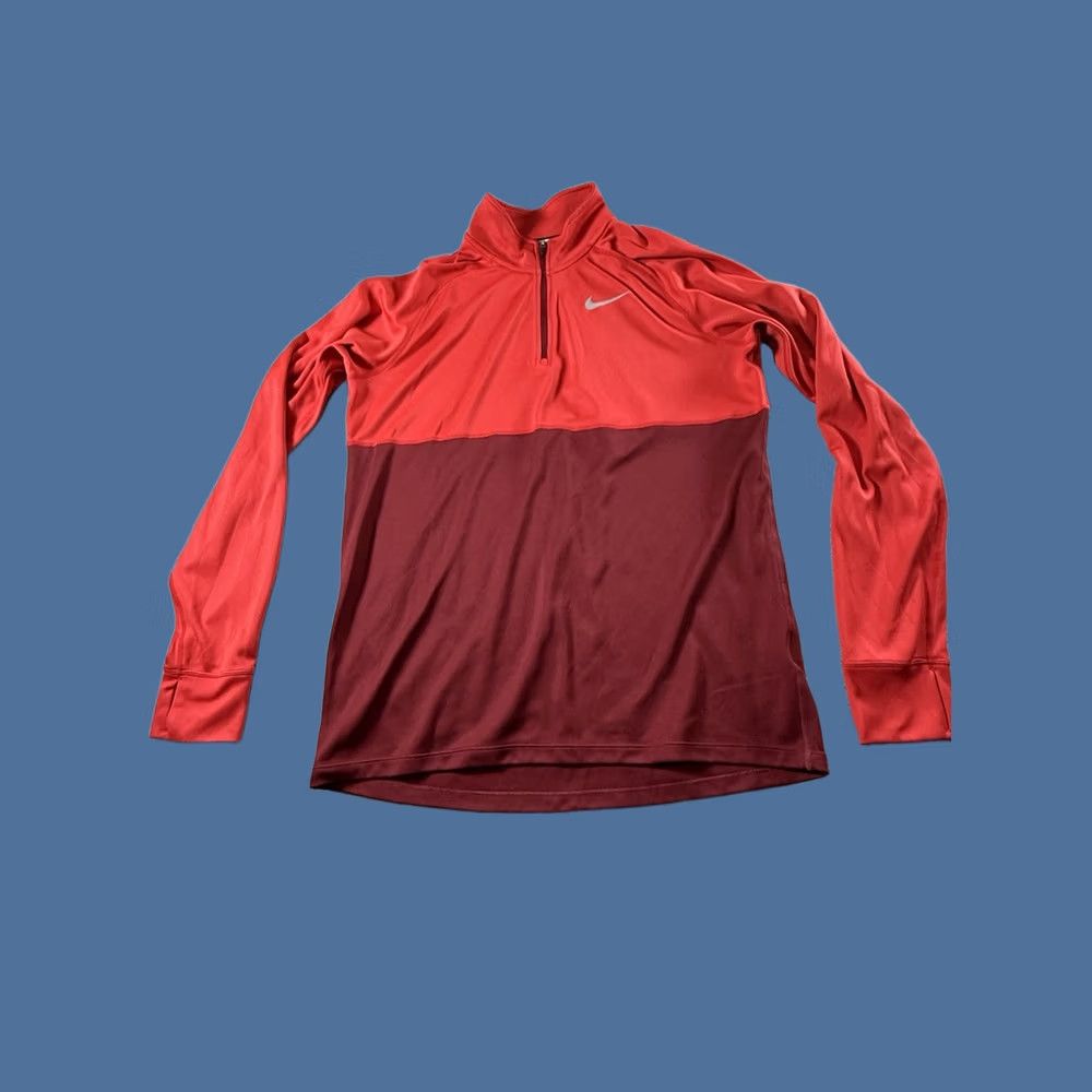 Nike Nike Dri-FIT Pullover Shirt Mens L Red/Maroon Running Long Sleeve 1/4 Zip Size US L / EU 52-54 / 3 - 1 Thumbnail