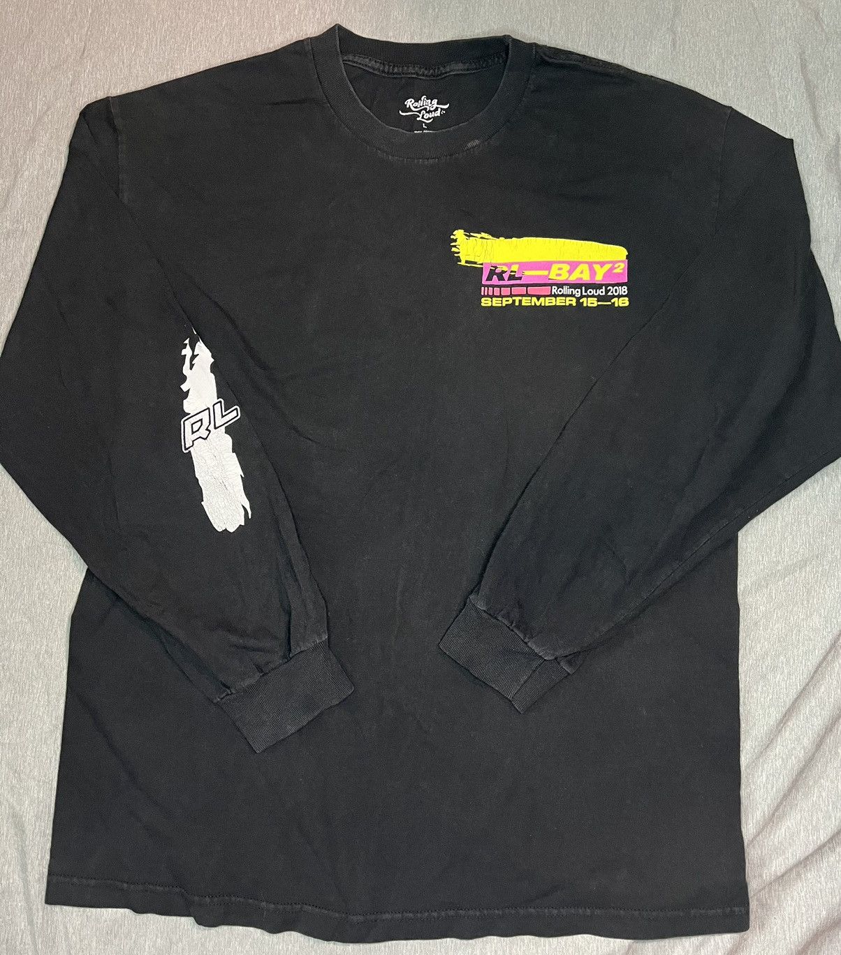 Streetwear Rolling loud Travis scott wiz Khalifa black long sleeve ...