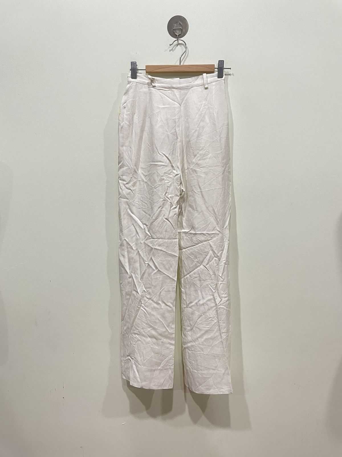 Jean-Louis Scherrer Jean-Louis Scherrer White Straight Pants Size 24" / US 00 / IT 34 - 2 Thumbnail
