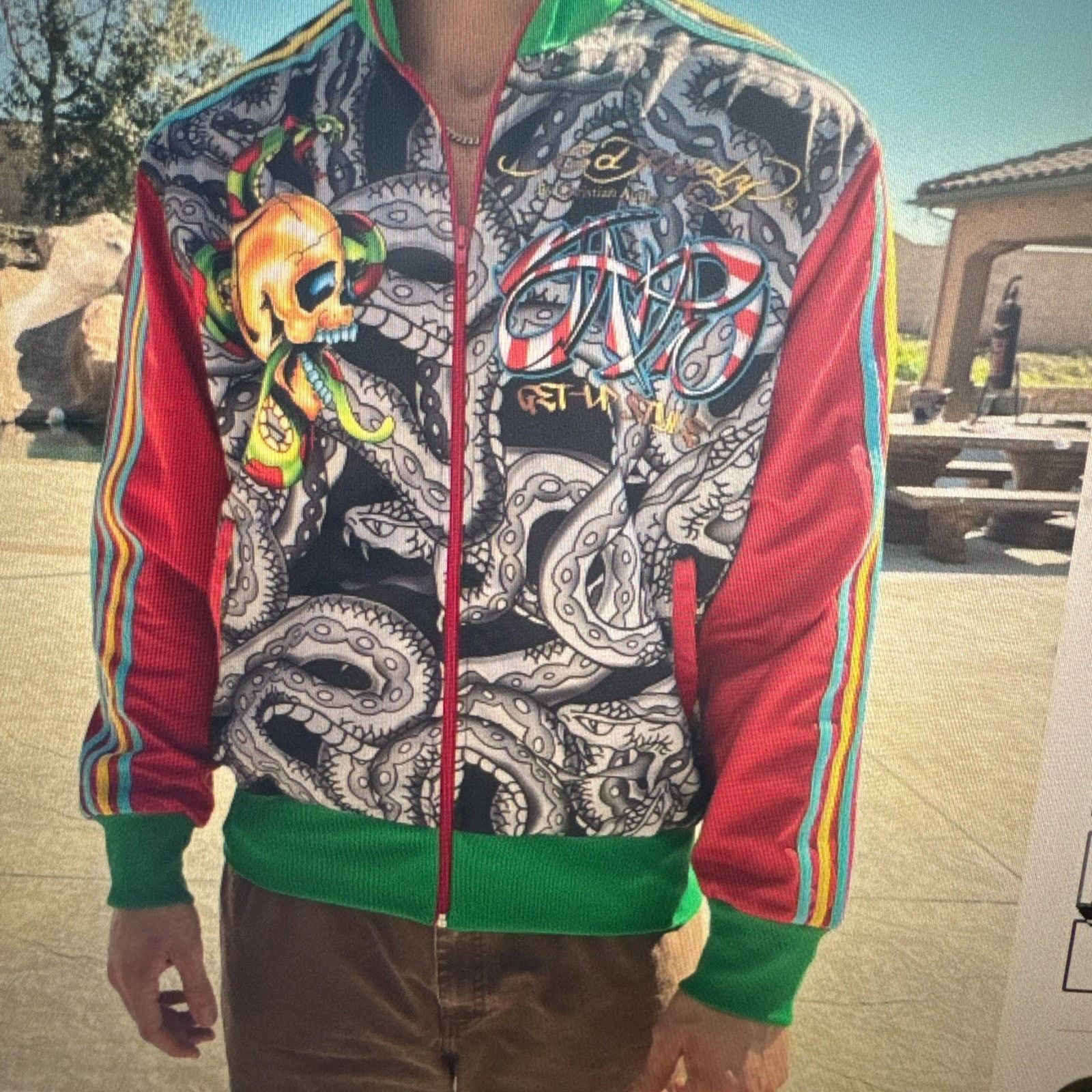 Ed Hardy Ed Hardy By Christian Audigier graphic Track Jacket Large Size US L / EU 52-54 / 3 - 9 Thumbnail