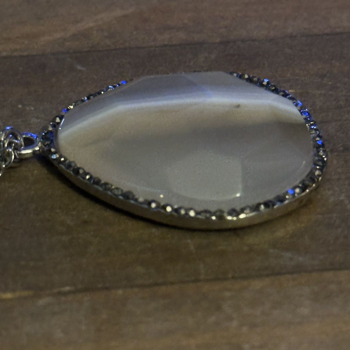 Loft Loft long silver tone quartz pendant necklace Size ONE SIZE - 4 Thumbnail