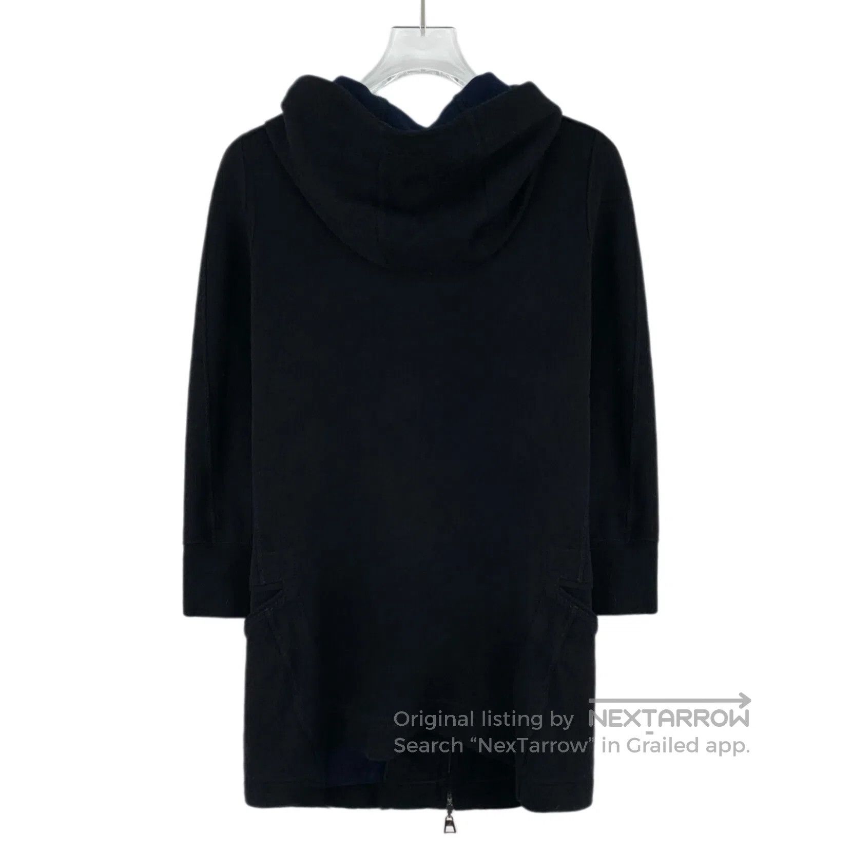Louis Vuitton Louis Vuitton Black logo embroidered hooded zip-up long-sl Size US M / EU 48-50 / 2 - 2 Thumbnail