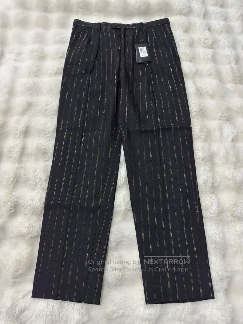 Saint Laurent Paris Saint Laurent Paris Black Gold Men's Dress Pants Size US 32 / EU 48 - 1 Thumbnail