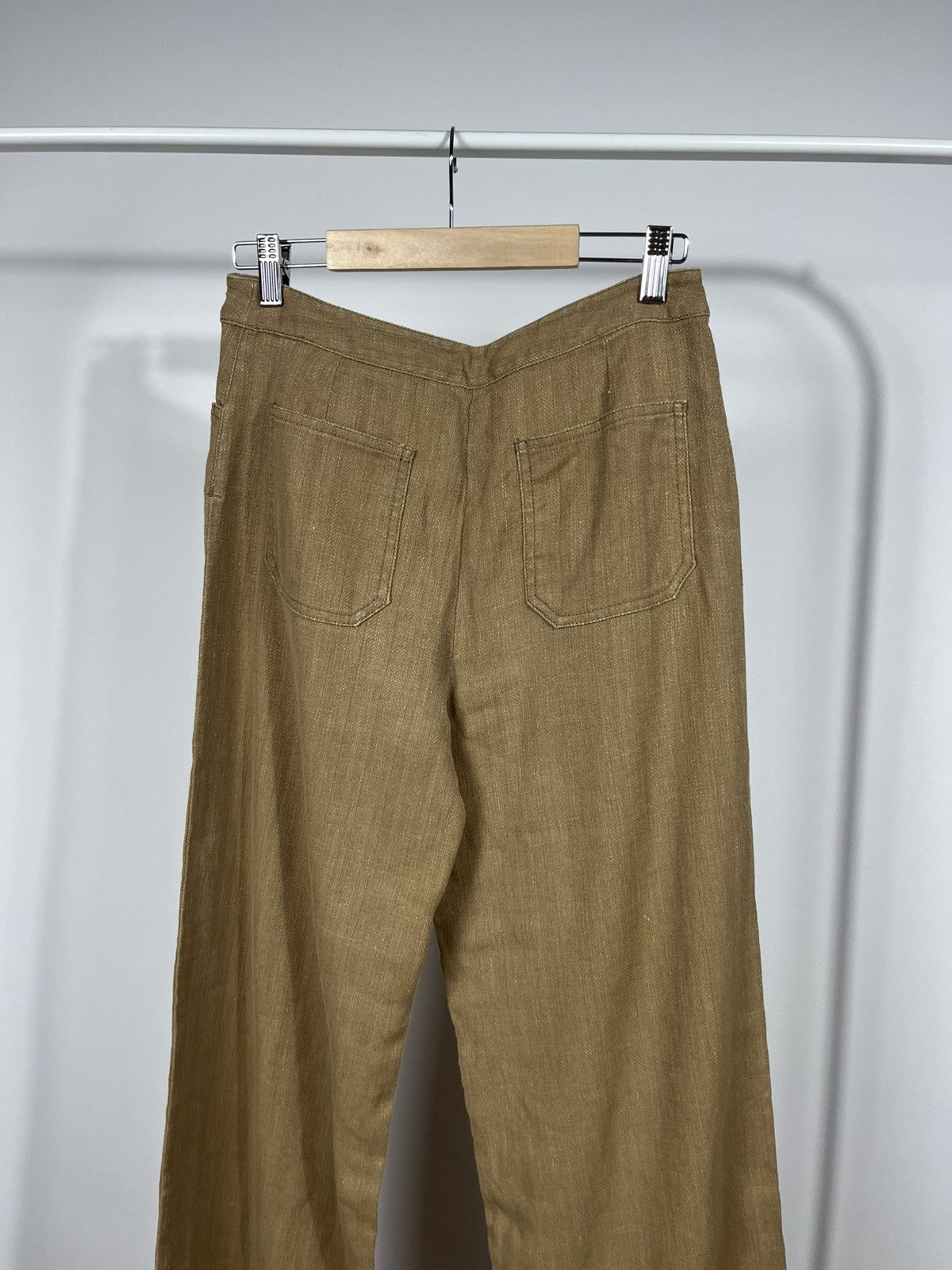 Max Mara MaxMara Weekend brown linen blend wide leg trousers pants Size 30" / US 8 / IT 44 - 12 Thumbnail
