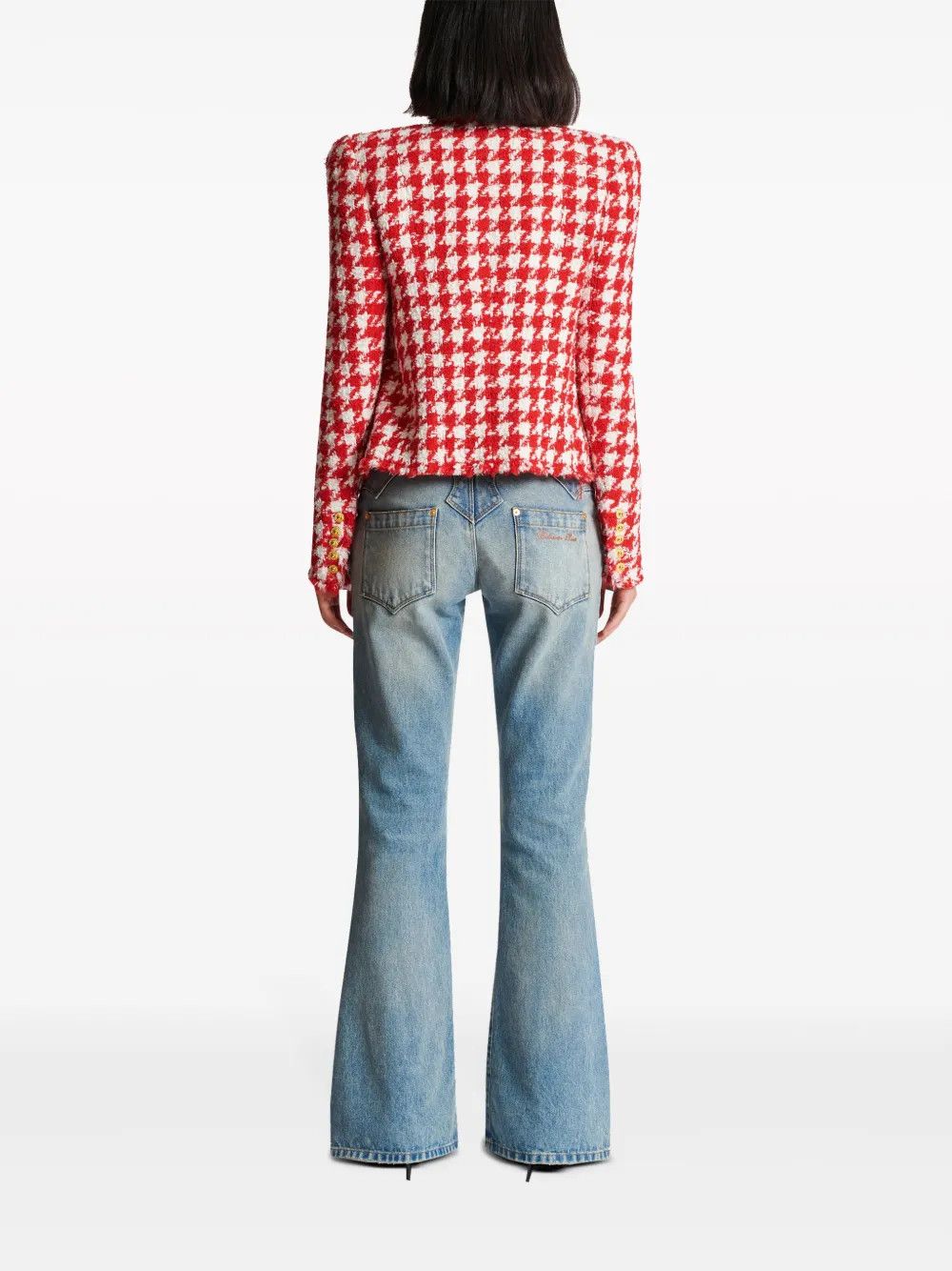 Balmain o1y0525 Jacket in Red/White Size S / US 4 / IT 40 - 6 Thumbnail