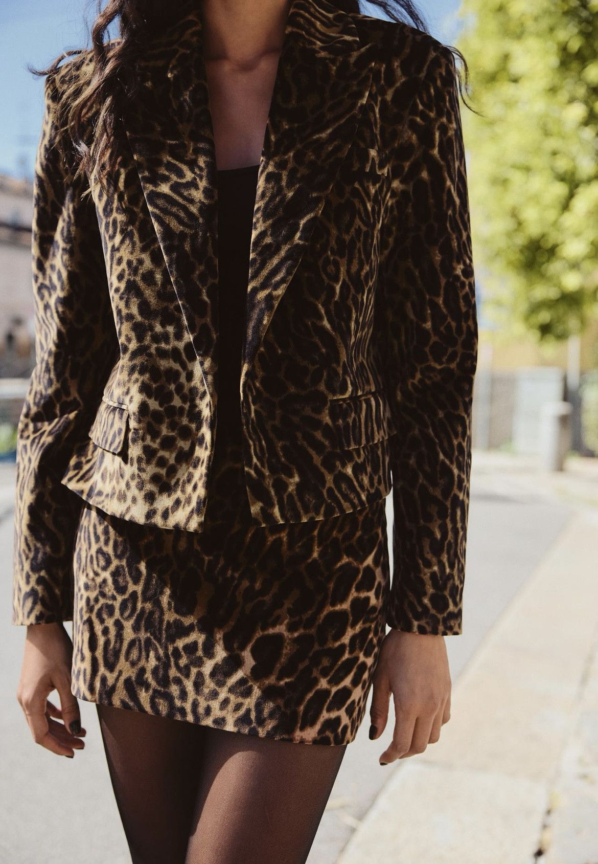 Zara Animal print velvet mini skirt (sold out on ZARA) XS Size 24" / US 00 / IT 34 - 3 Thumbnail