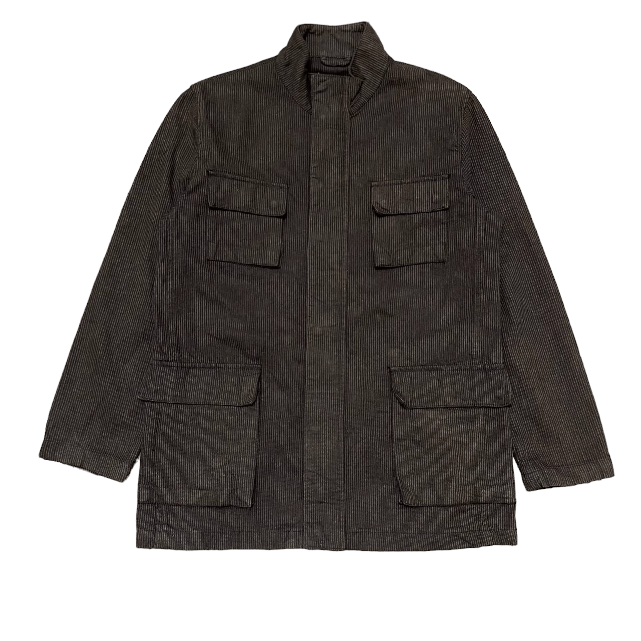 Kansai Yamamoto Vintage Kansai Yamamoto Stripe Jacket Multi Pocket Size US M / EU 48-50 / 2 - 1 Thumbnail