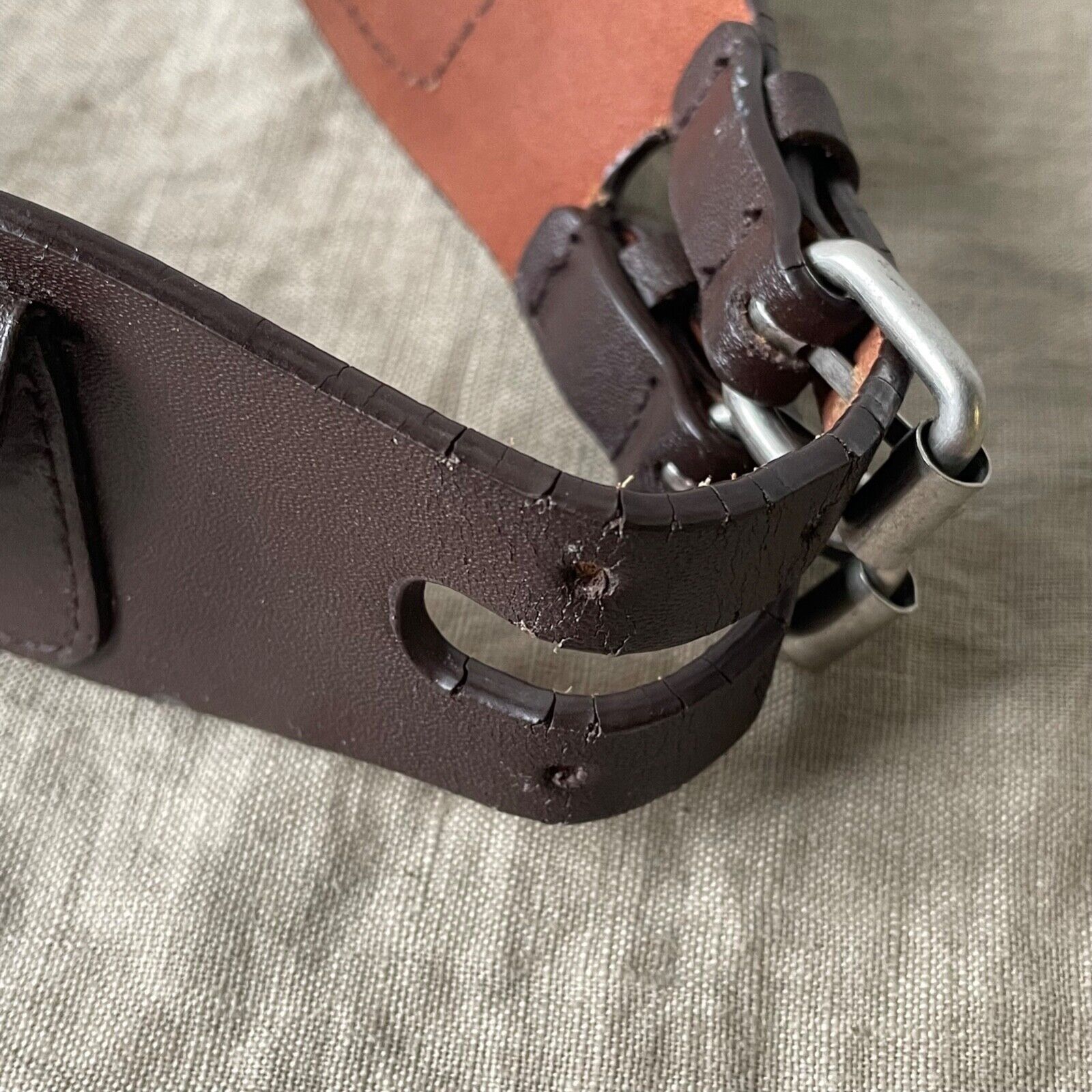 Levi's Levi's Y2K Vintage Archive Leather Cotton Wide Belt Size ONE SIZE - 7 Thumbnail