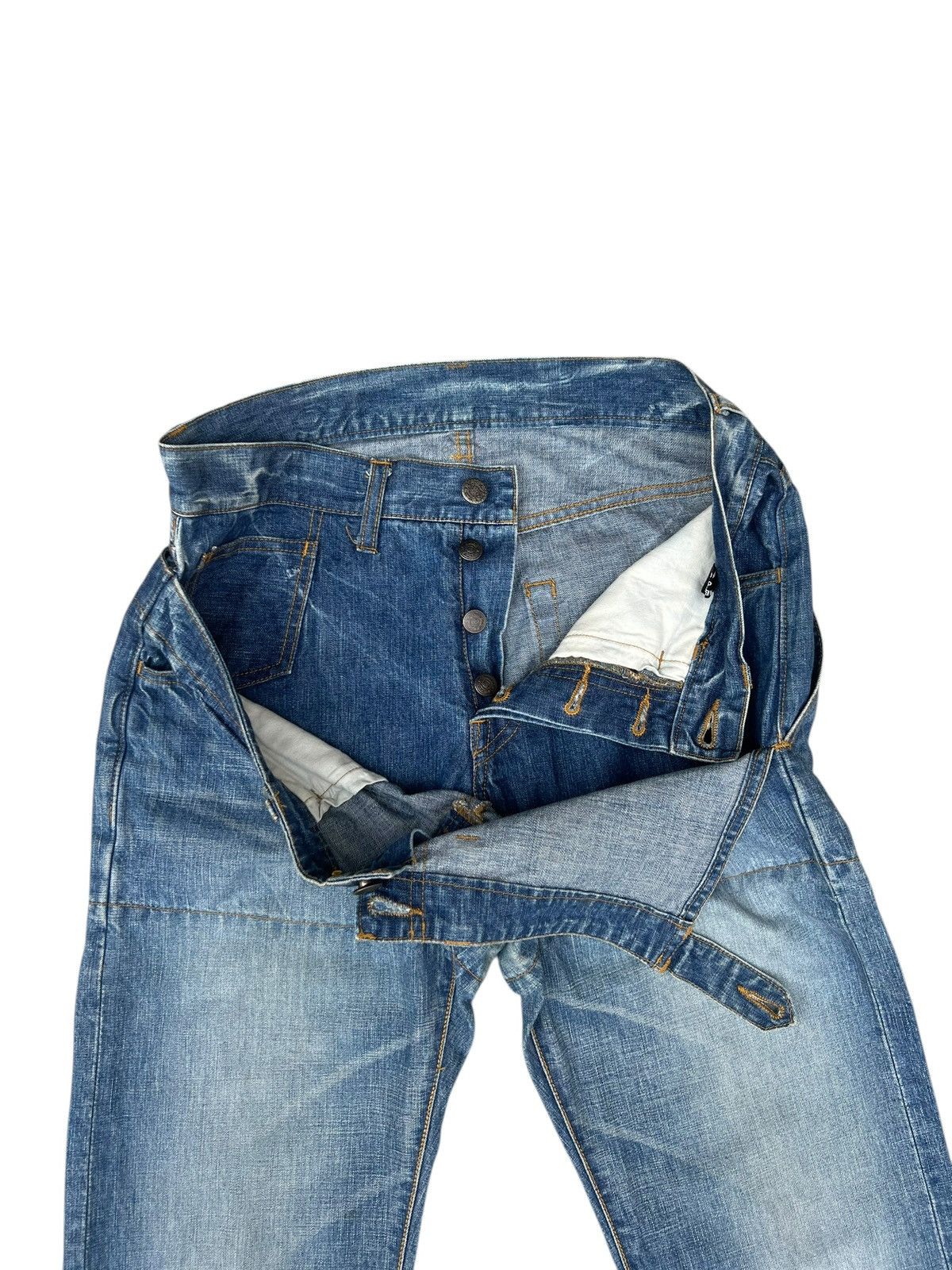 CABANE de ZUCCa Vintage Cabane de Zucca Faded Denim Double Waist Jeans Size US 30 / EU 46 - 5 Thumbnail