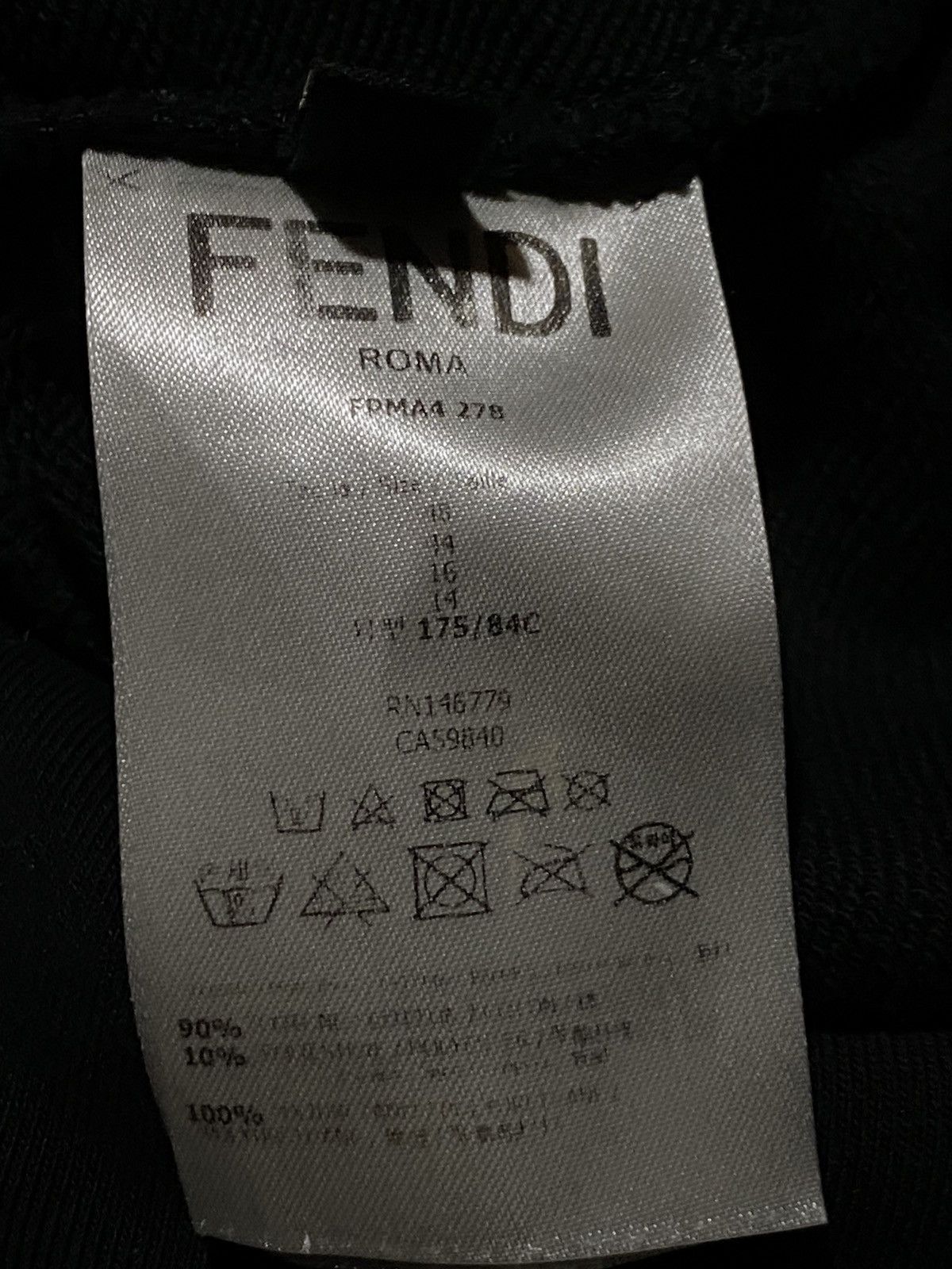 Fendi Fendi Short Sleeve Hoodie Sweatshirt Size US S / EU 44-46 / 1 - 6 Thumbnail