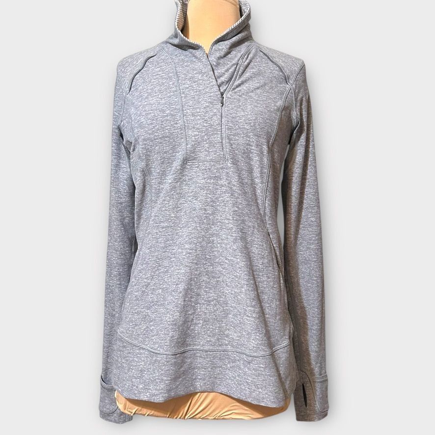 Lululemon Lululemon Think Fast Pullover 8 Sweatshirt Heathered Slate G Size M / US 6-8 / IT 42-44 - 2 Thumbnail