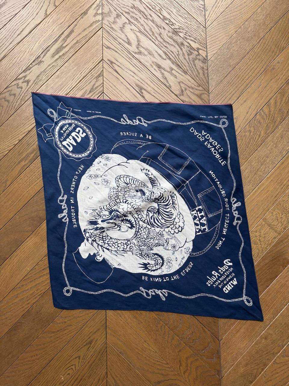 Kapital [OS] Fastcolor Selvedge "DAD" Bandana Size ONE SIZE - 2 Thumbnail
