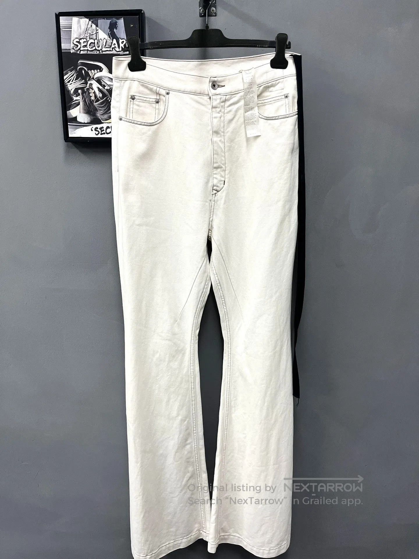 Rick Owens Rick Owens Bolan Bootcut White Jeans. Size US 32 / EU 48 - 1 Thumbnail