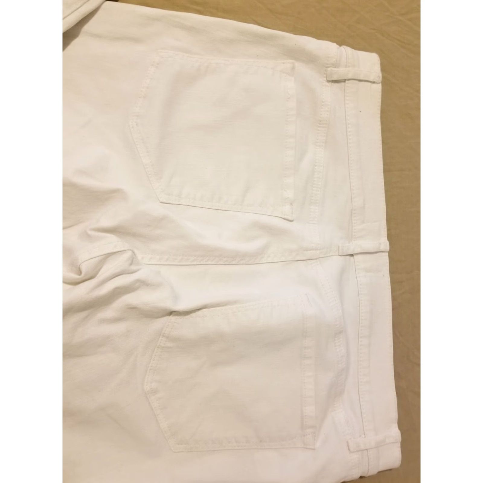 Ann Taylor Womens Ann Taylor Jeans Pants 12 White Denim Stretch Skinny Regular Size 12 Womens Jeans Size 34" / US 12 / IT 48 - 2 Thumbnail