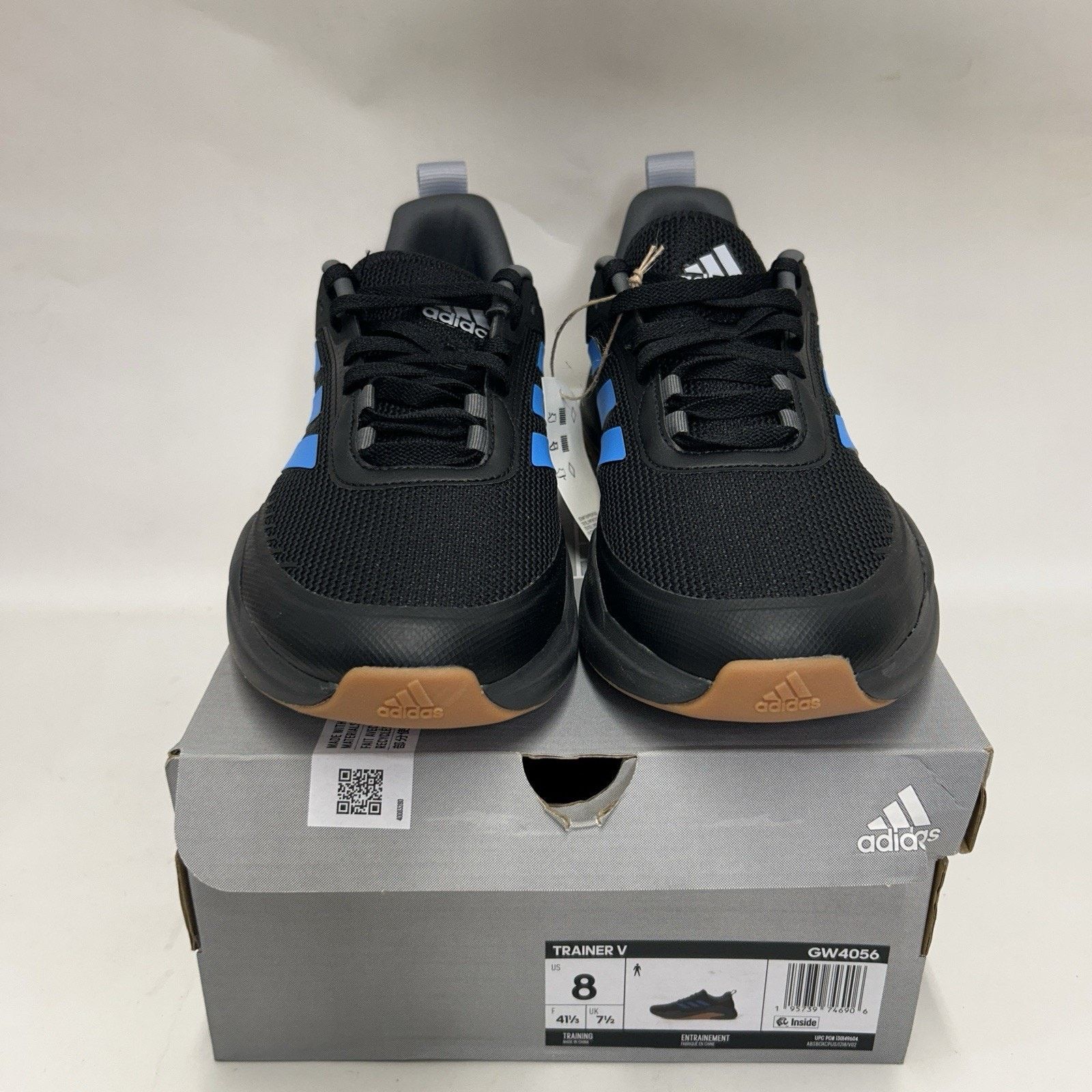 Adidas Adidas Trainer V “Black Pulse Blue Gum” GW4056 Size US 8 / EU 41 - 2 Thumbnail